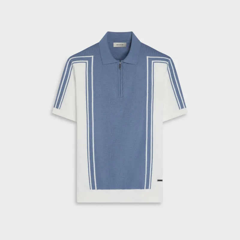 Color block Quarter-Zip Polo Sweater made by Bugatchi