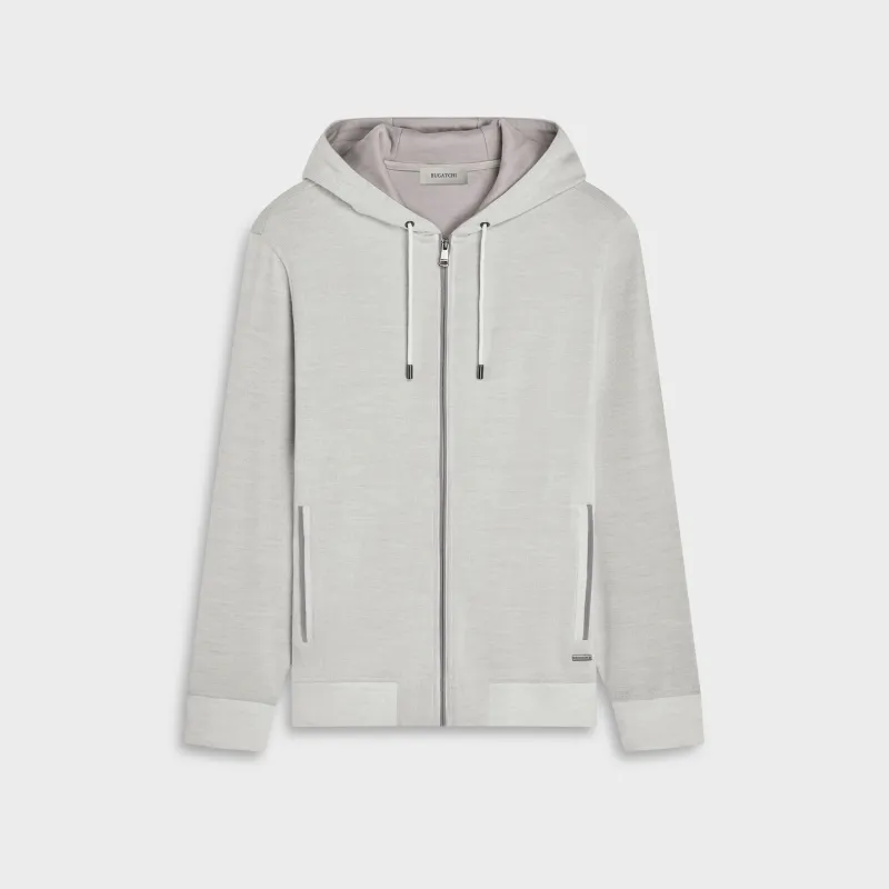 Heathered Zip Hoodie made by Bugatchi