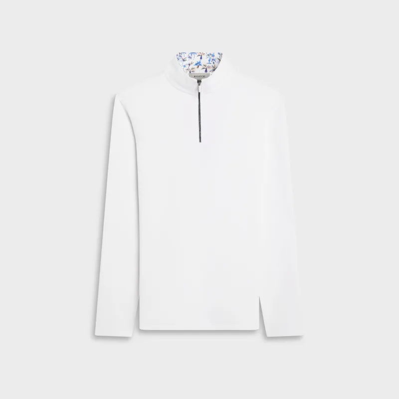 Solid Quarter-Zip Pullover made by Bugatchi