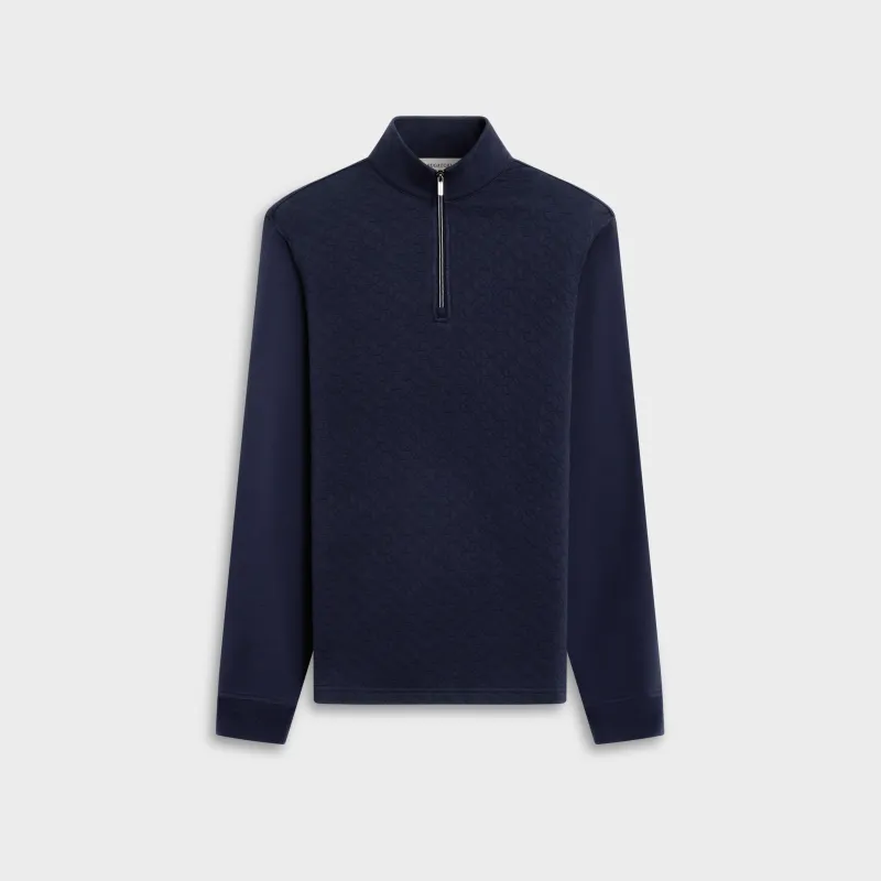 Diamond Quarter-Zip Pullover made by Bugatchi
