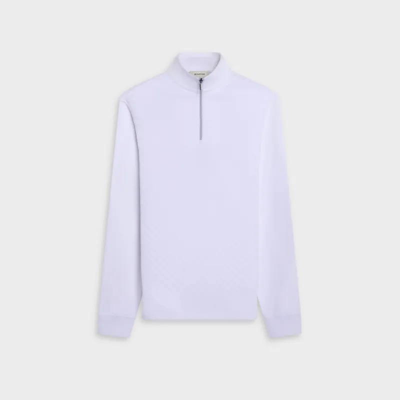 Diamond Quarter-Zip Pullover made by Bugatchi