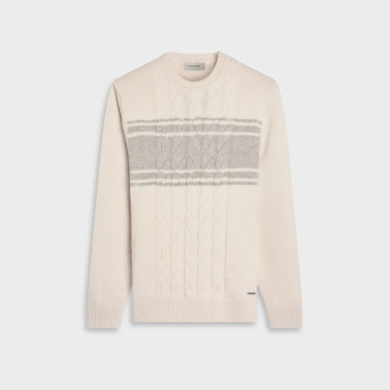 Heritage Stripe Crewneck Sweater made by Bugatchi