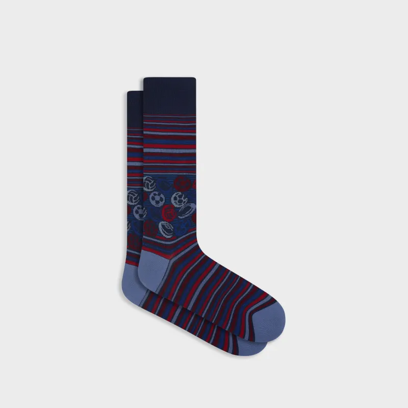 Multi-Sport Motif Mid-Calf Socks made by Bugatchi