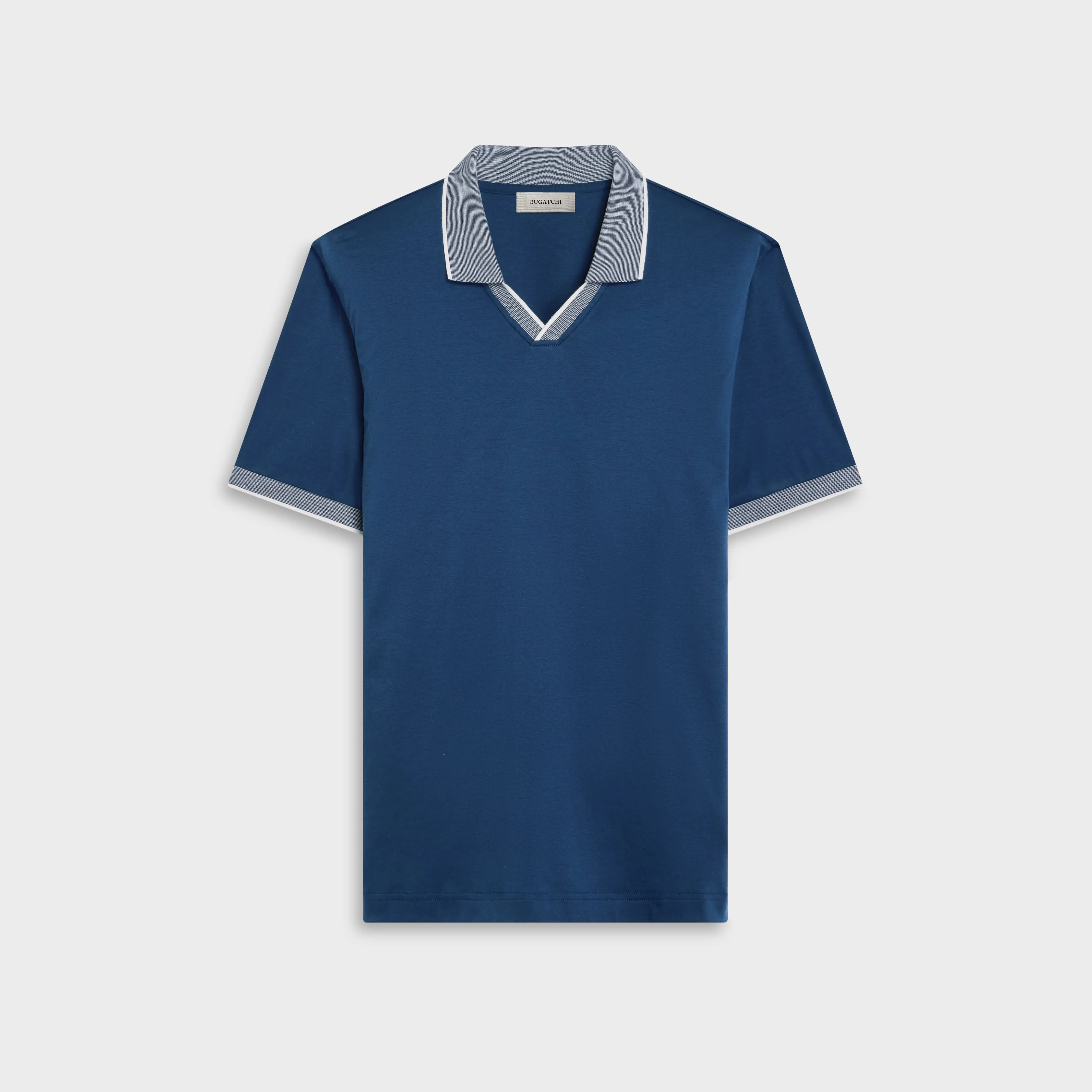 Solid Johnny Collar Polo sold by Bugatchi
