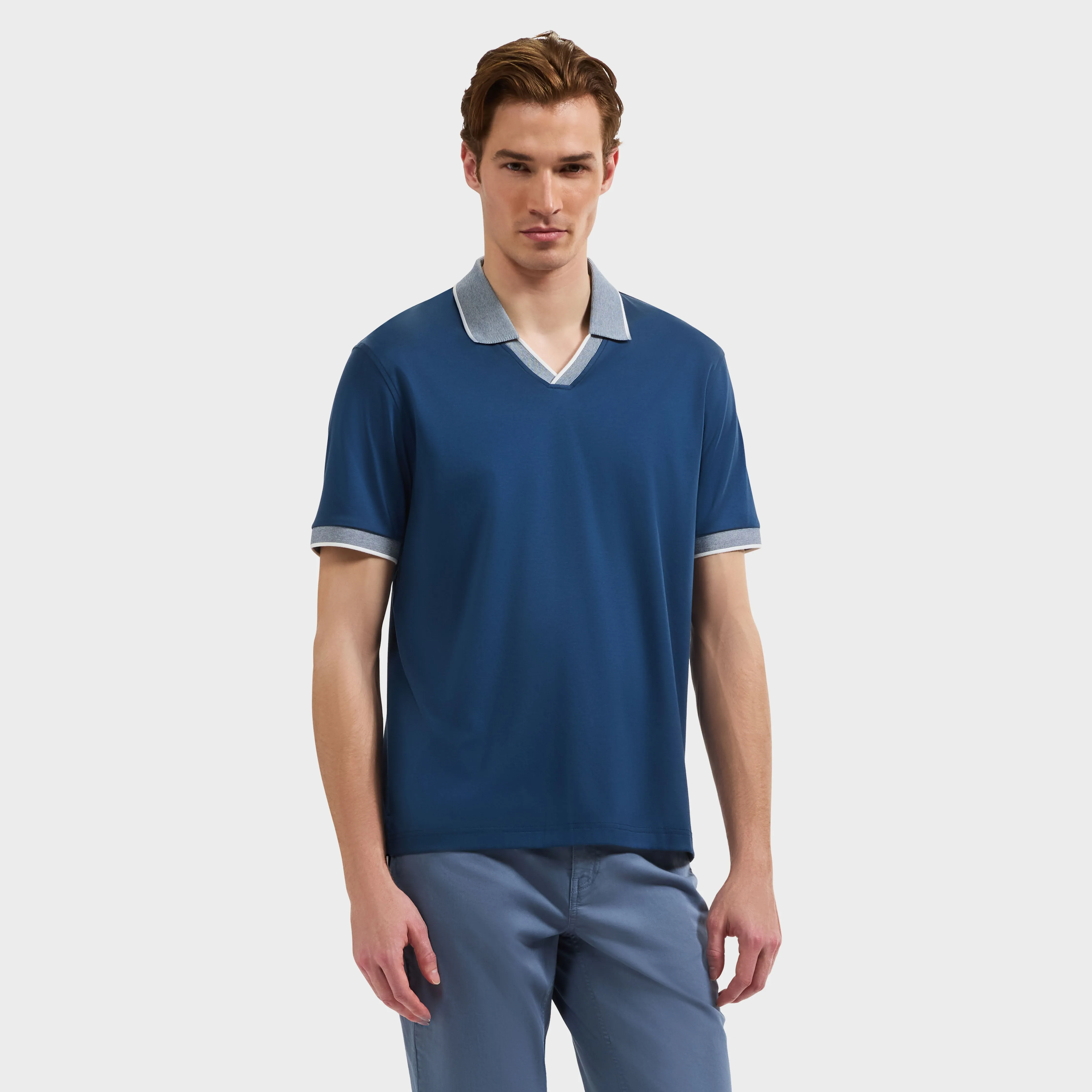 Solid Johnny Collar Polo sold by Bugatchi product image thumbnail 2