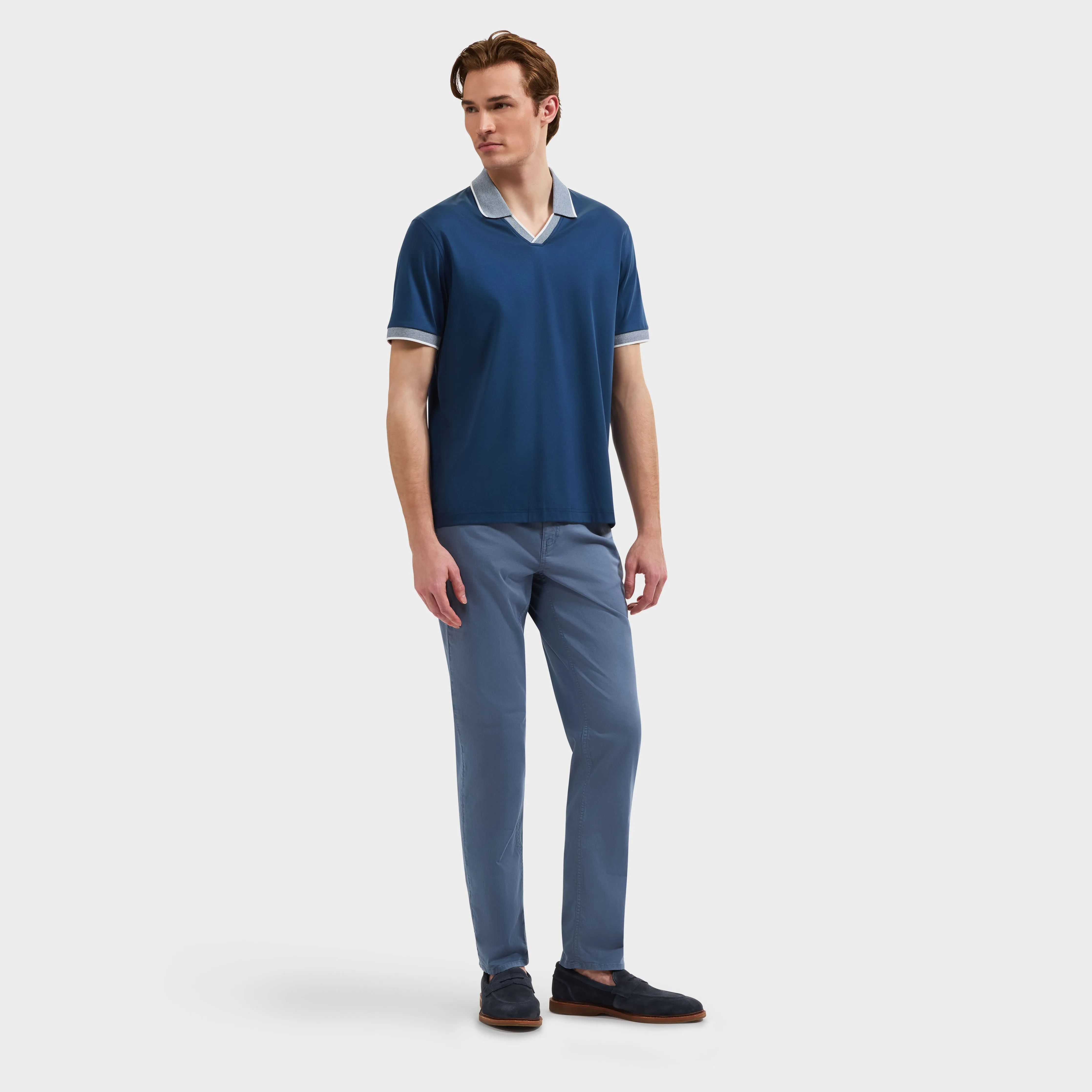Solid Johnny Collar Polo sold by Bugatchi product image thumbnail 4