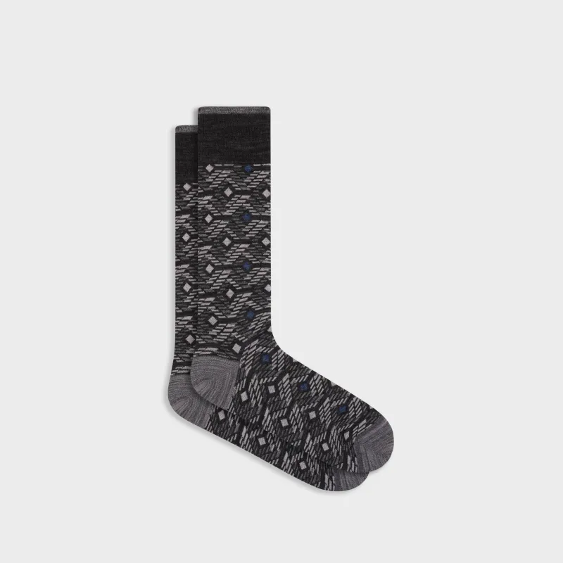 Geometric Mid-Calf Socks made by Bugatchi