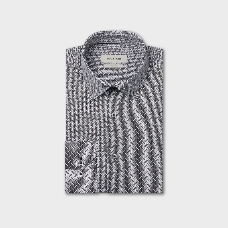 James OoohCotton Basketweave Shirt made by Bugatchi
