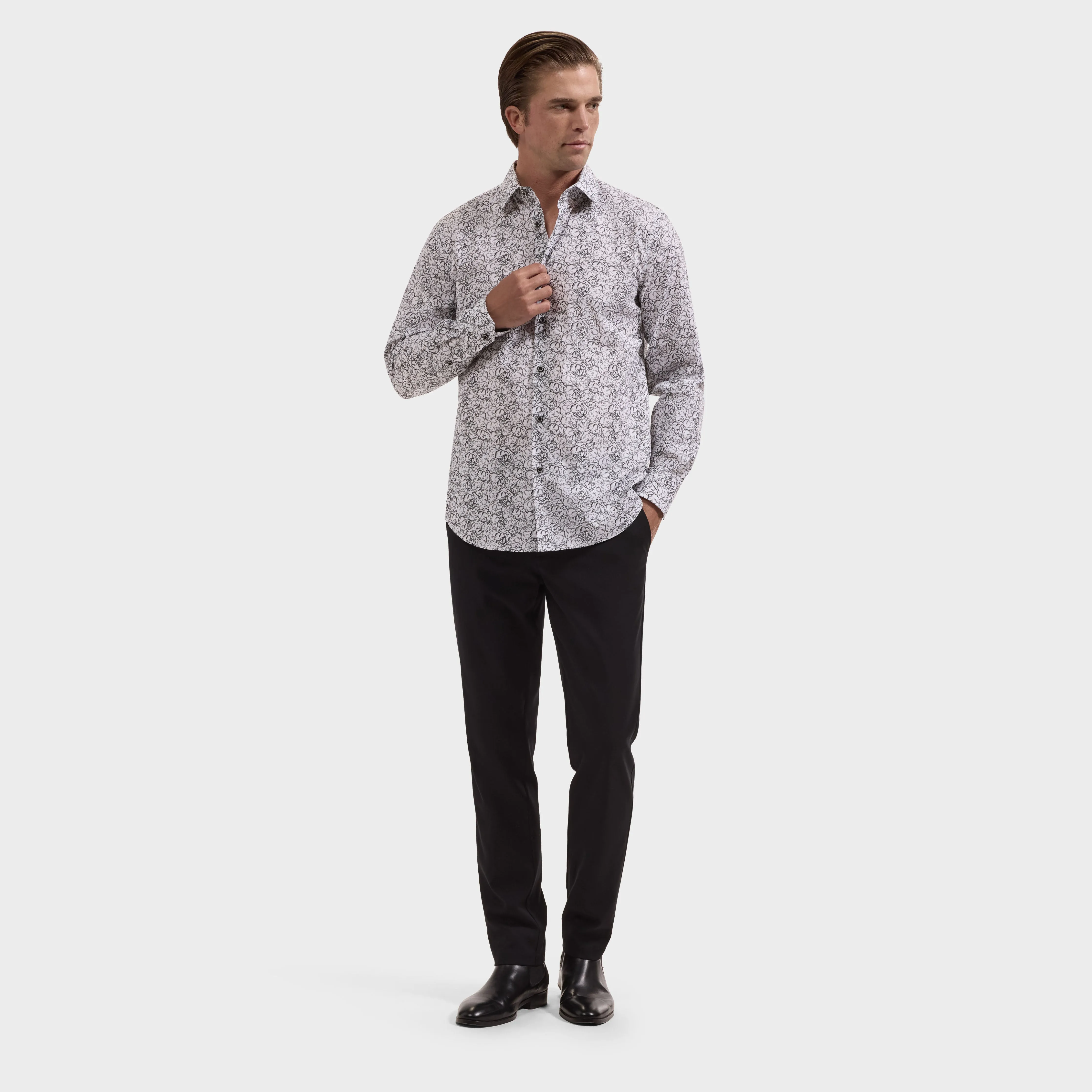 Julian Floral Shirt sold by Bugatchi product image thumbnail 4