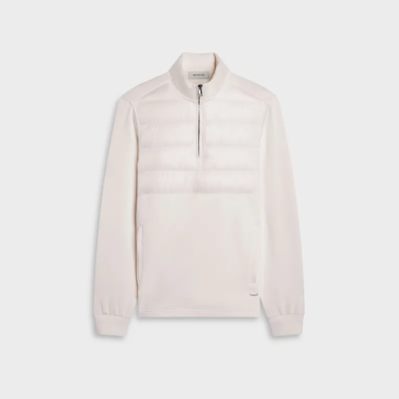 Soft Touch Quilted Performance Quarter-Zip Pullover made by Bugatchi