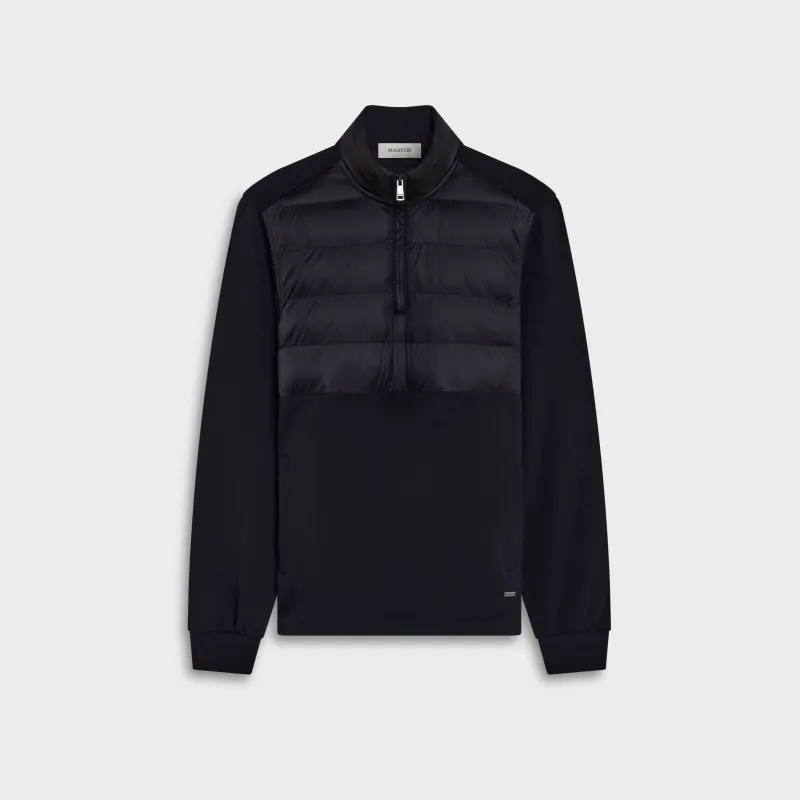 Soft Touch Quilted Performance Quarter-Zip Pullover made by Bugatchi