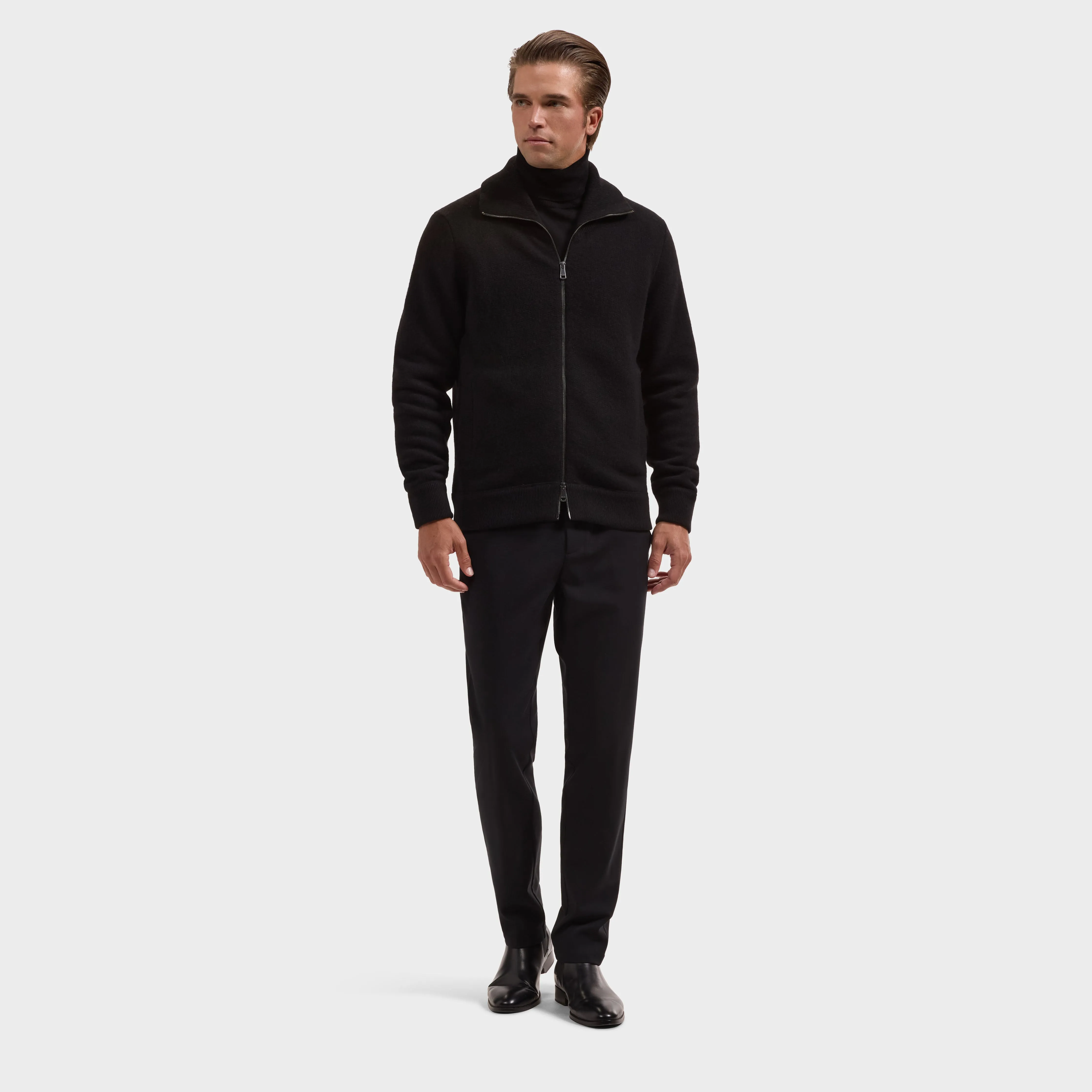 Melange Full Zip Sweater sold by Bugatchi product image thumbnail 4