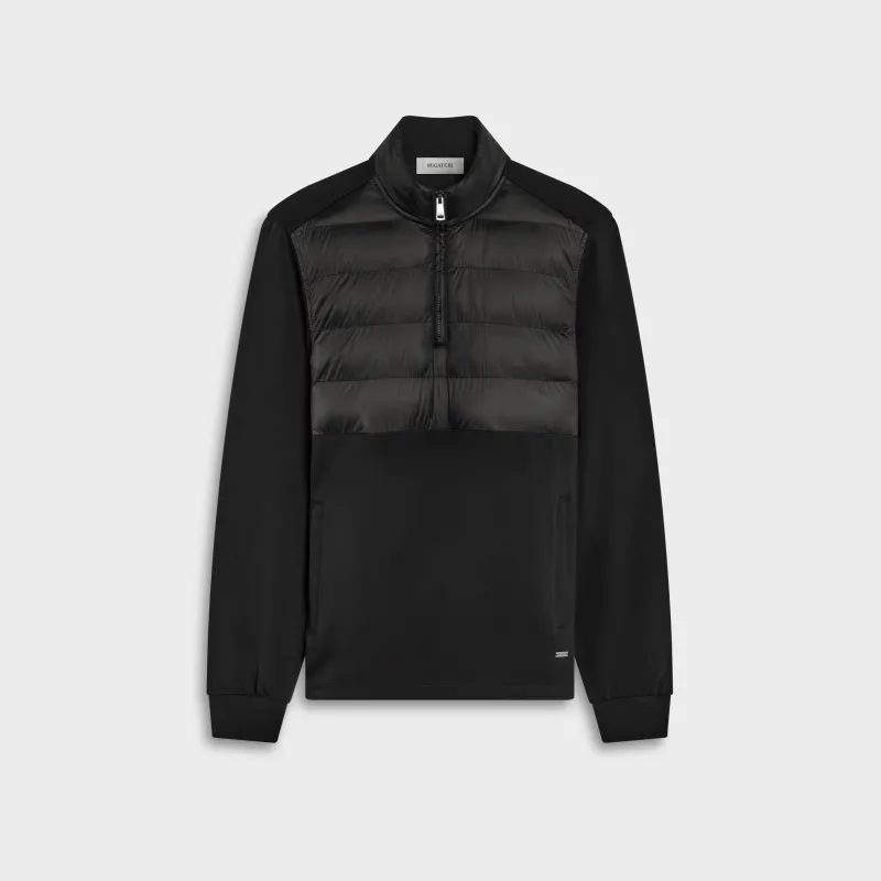 Soft Touch Quilted Performance Quarter-Zip Pullover made by Bugatchi