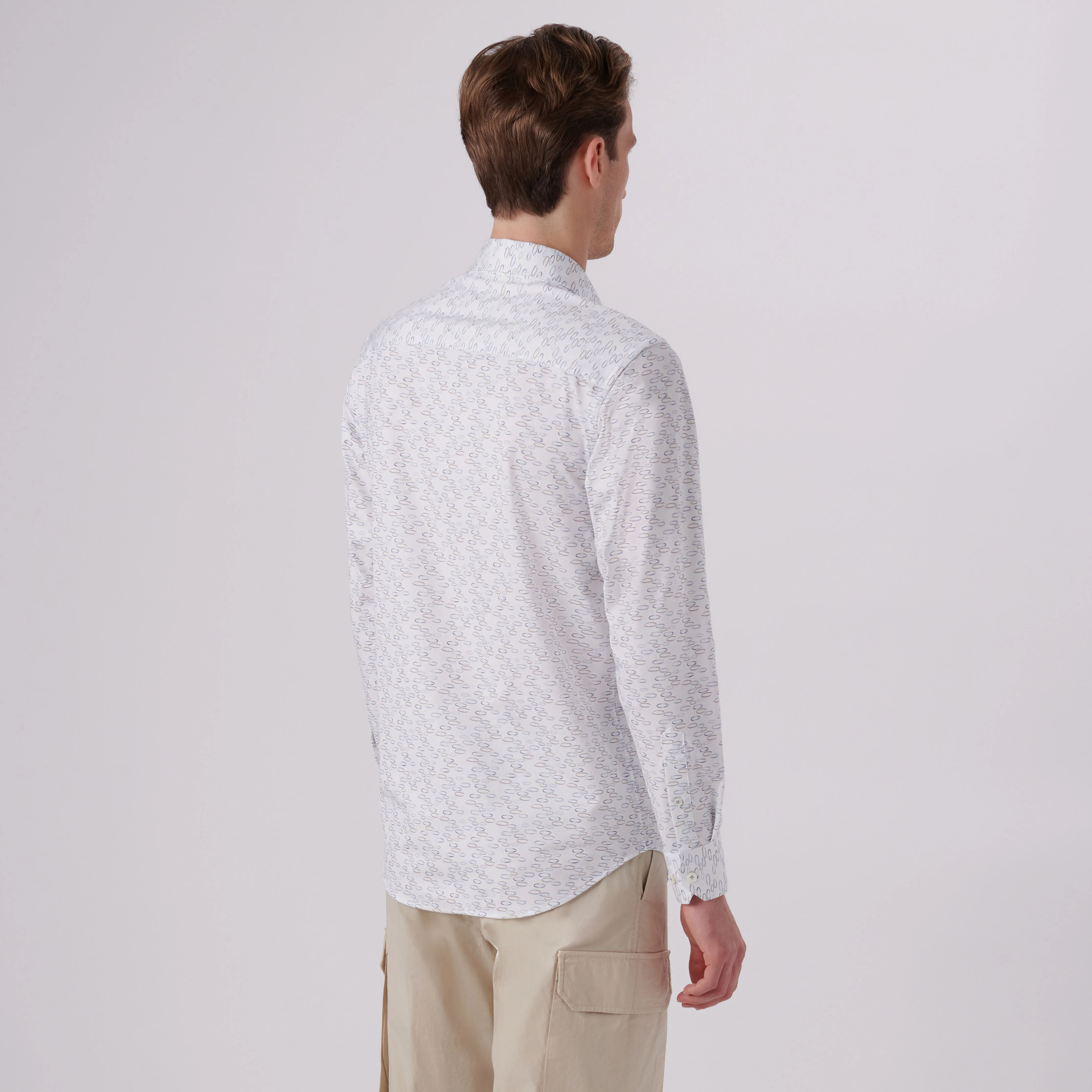 James Abstract Print OoohCotton Shirt sold by Bugatchi product image thumbnail 4