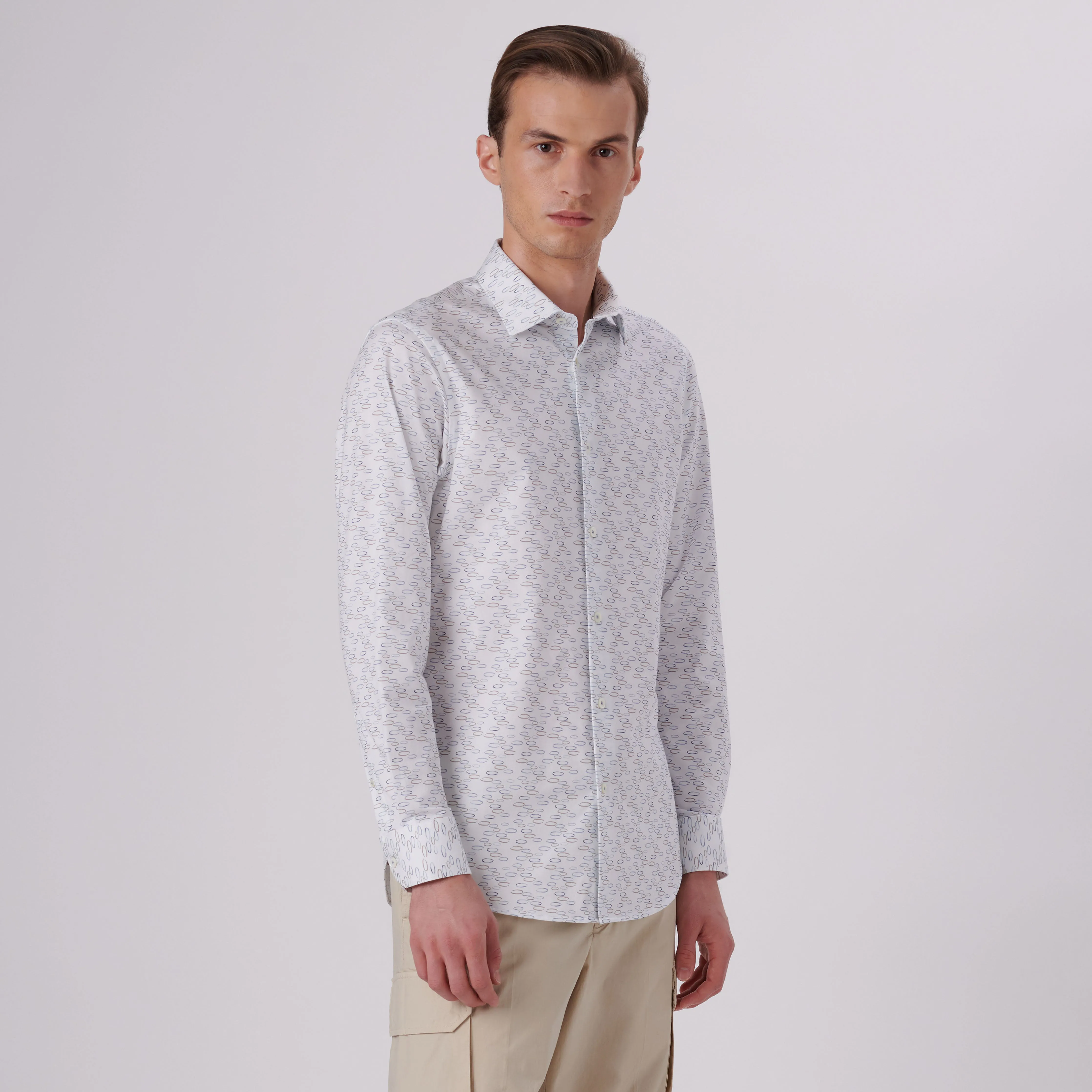 James Abstract Print OoohCotton Shirt sold by Bugatchi product image thumbnail 3