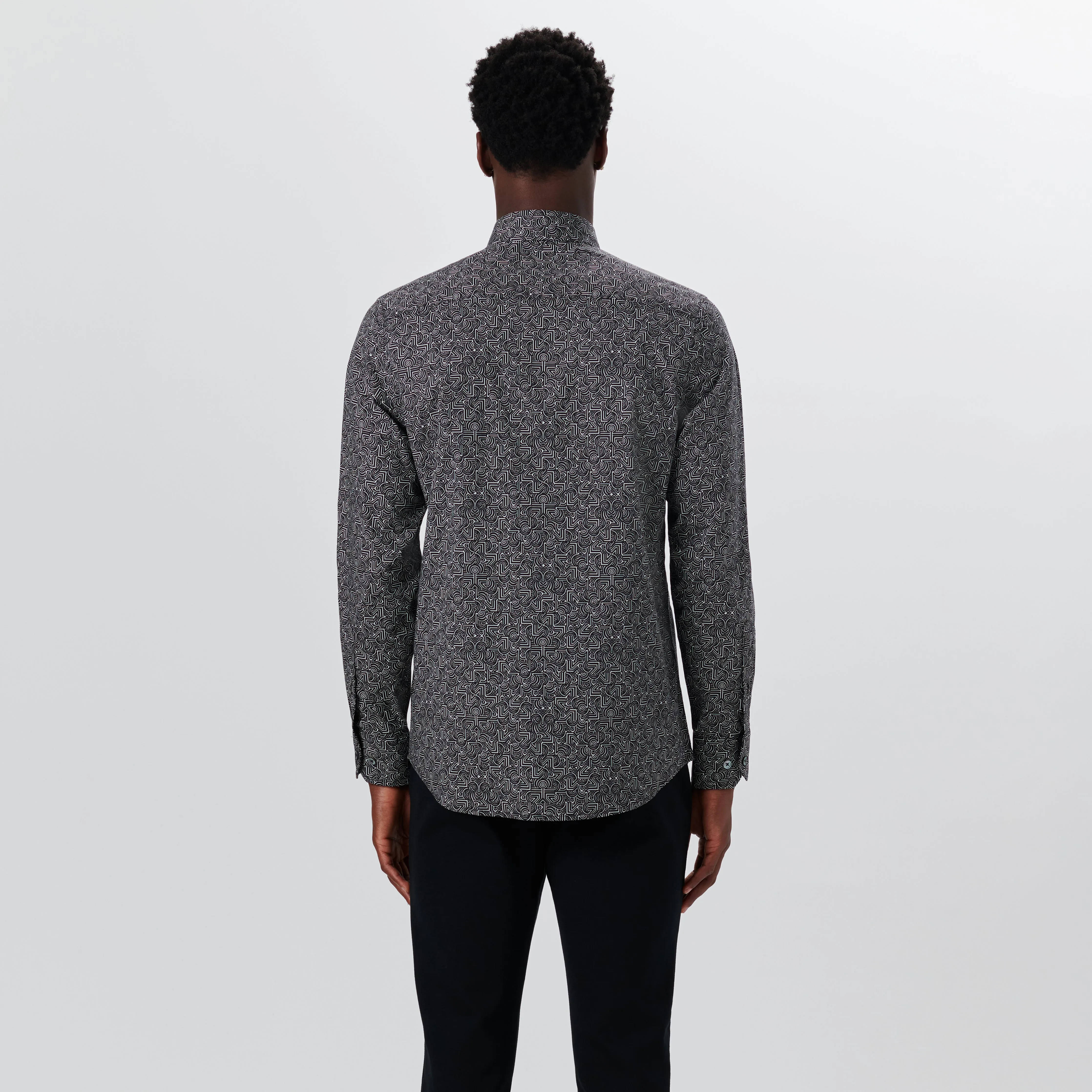 JULIAN Abstract Print Shirt sold by Bugatchi product image thumbnail 4