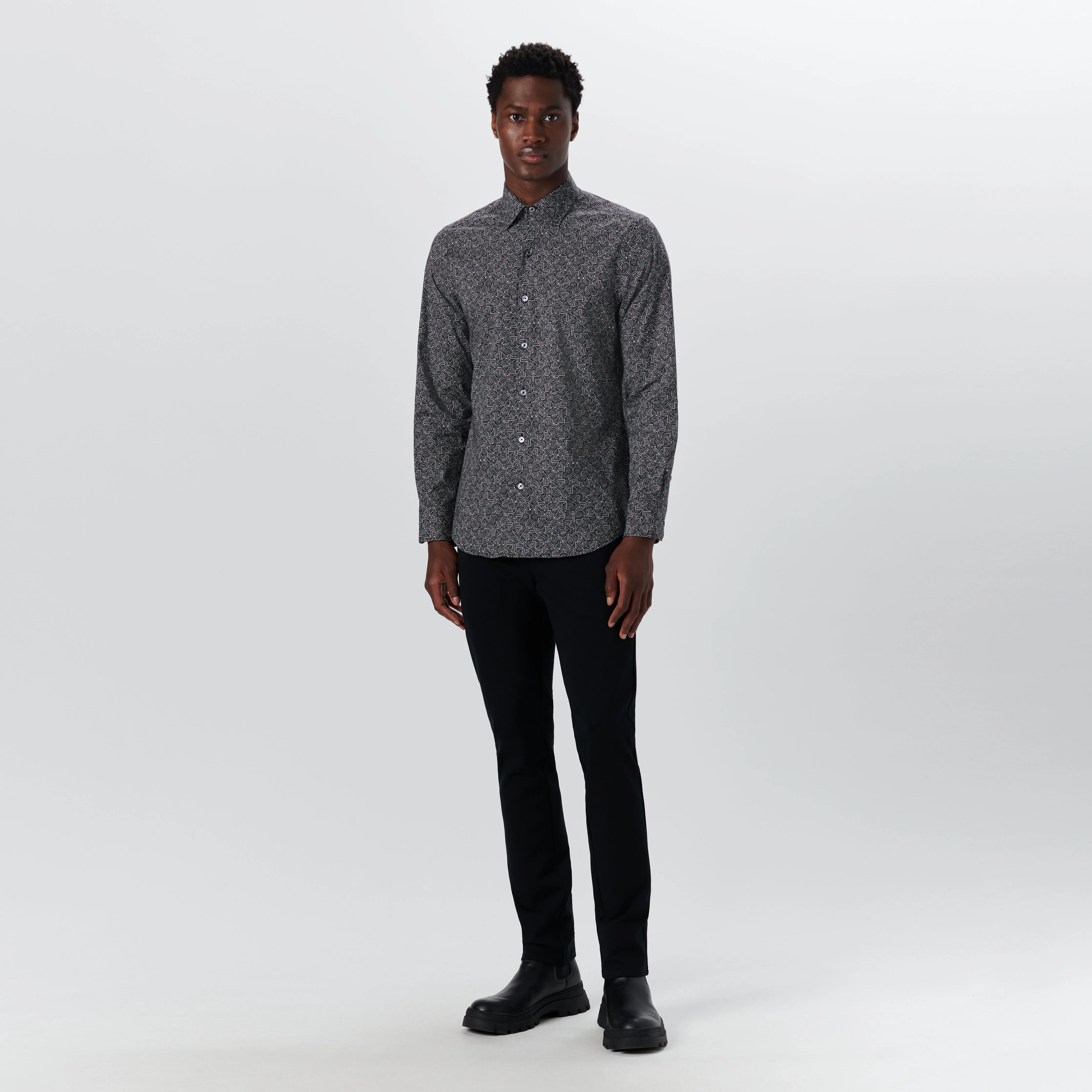 JULIAN Abstract Print Shirt sold by Bugatchi product image thumbnail 5