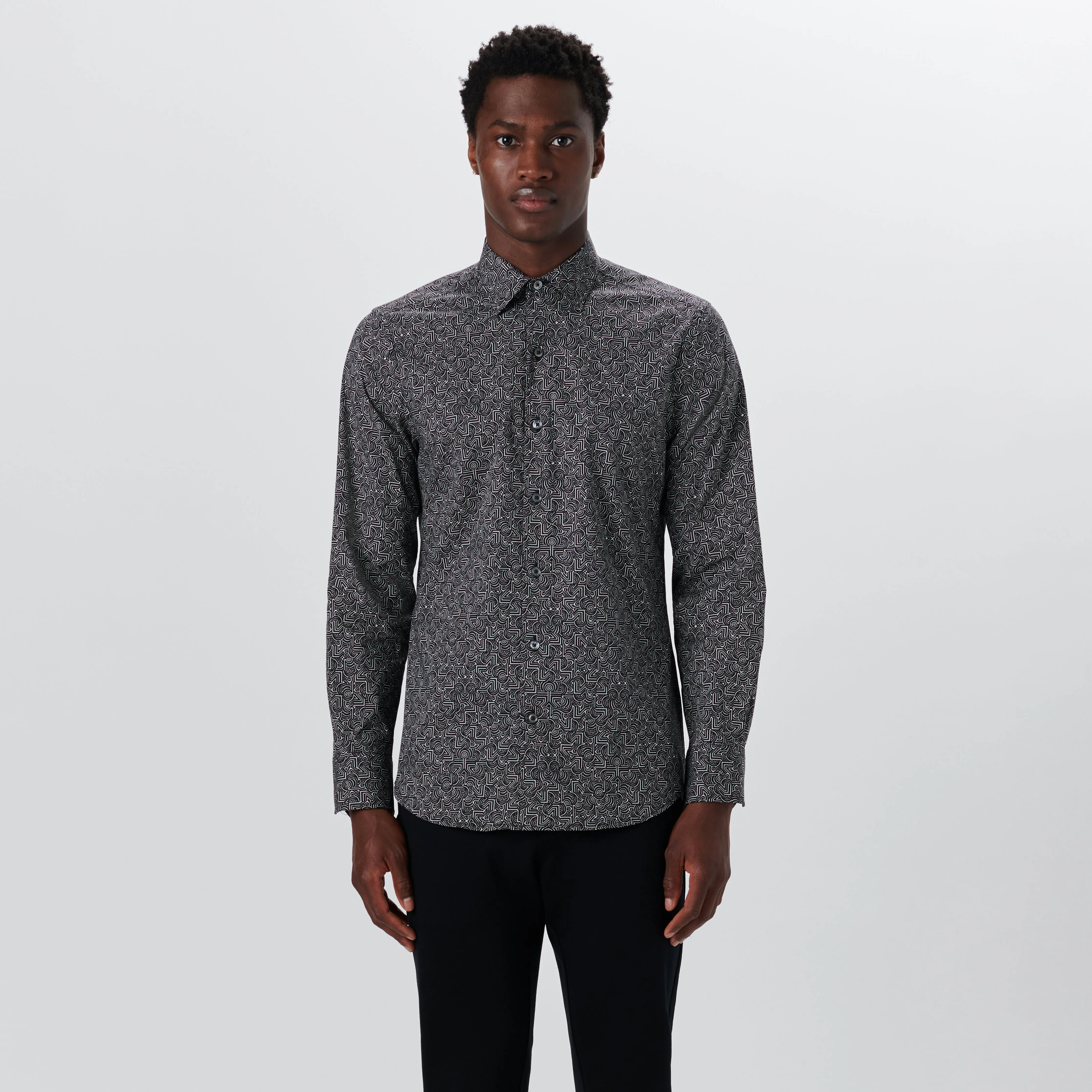 JULIAN Abstract Print Shirt sold by Bugatchi product image thumbnail 2