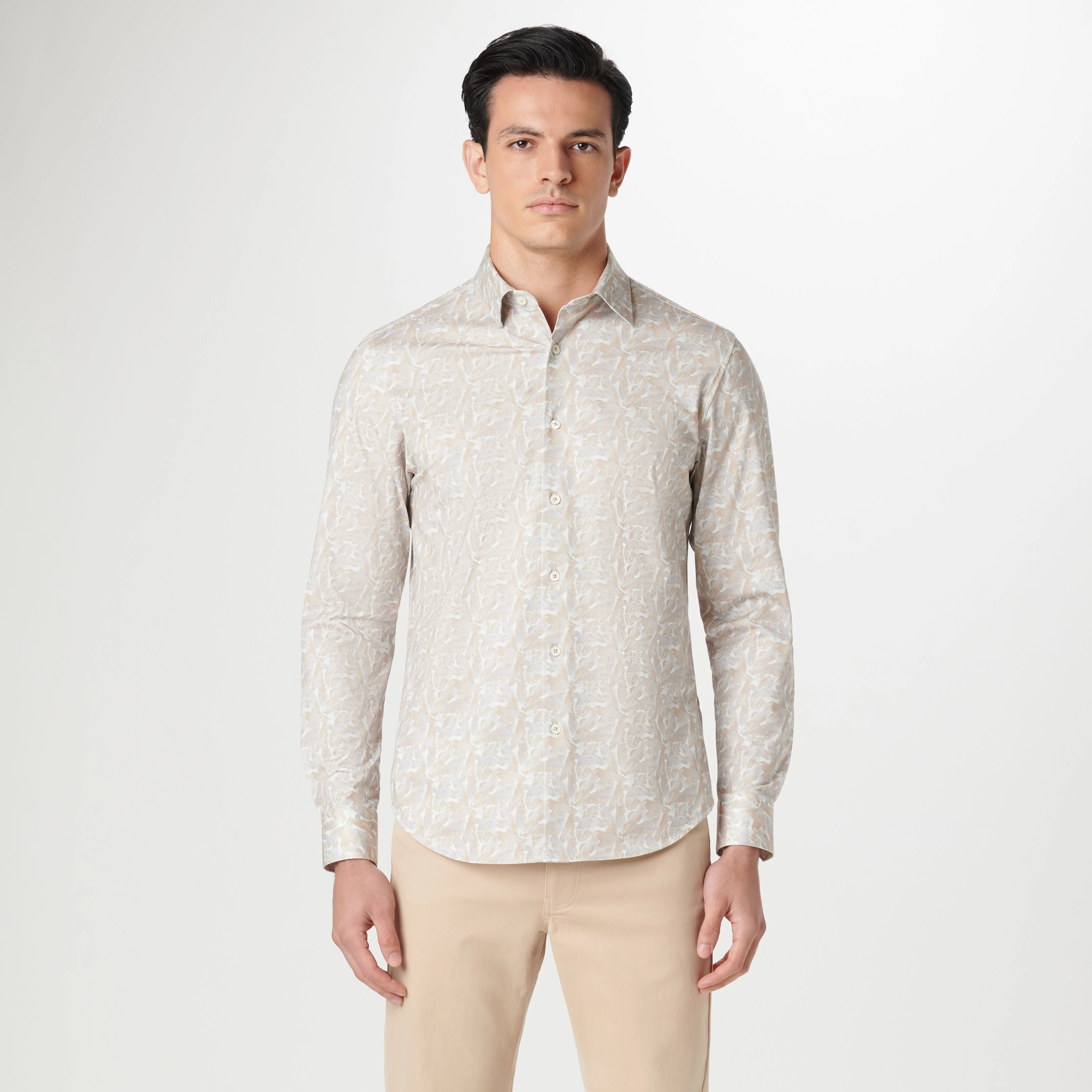James Leaf Print OoohCotton Shirt sold by Bugatchi product image thumbnail 2