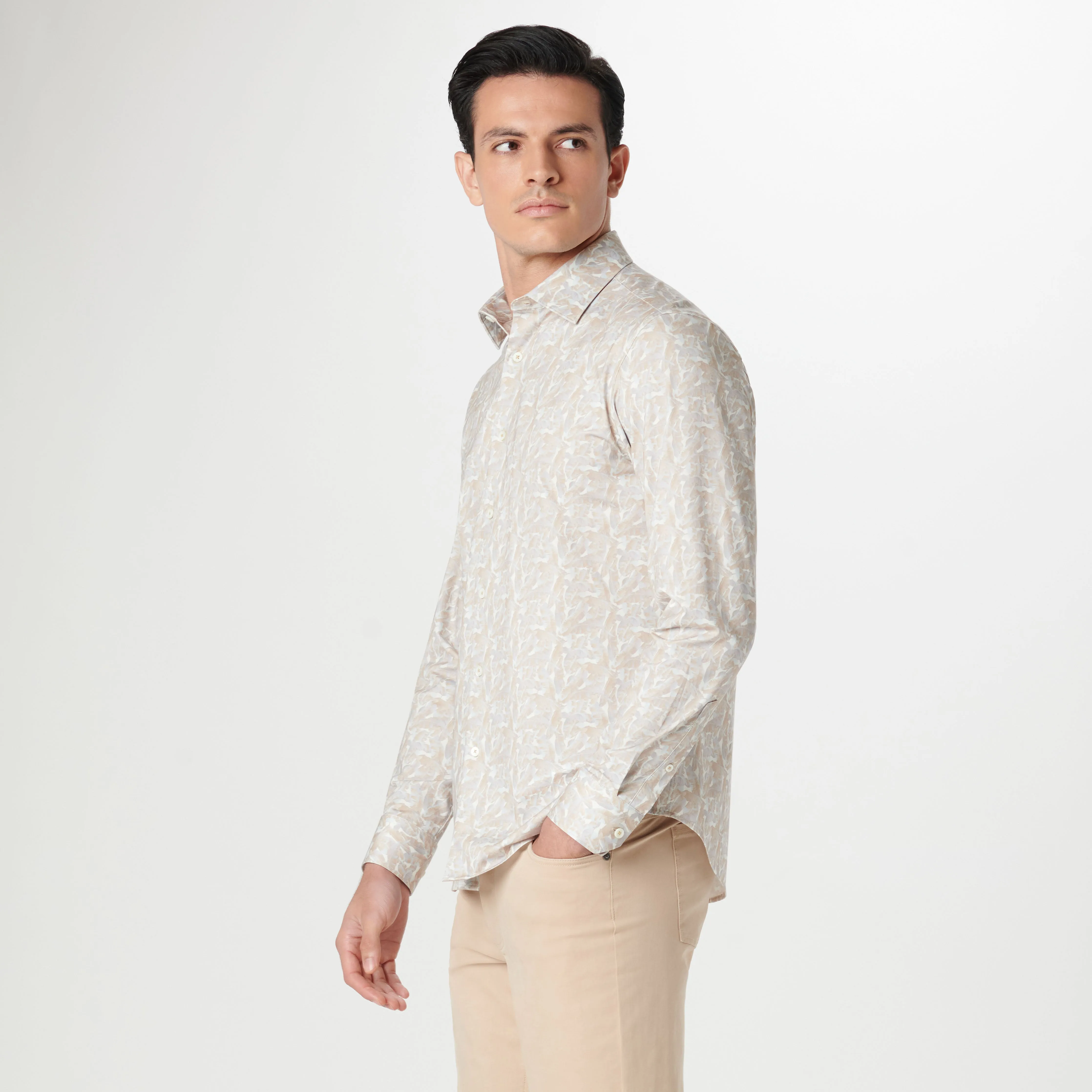 James Leaf Print OoohCotton Shirt sold by Bugatchi product image thumbnail 3
