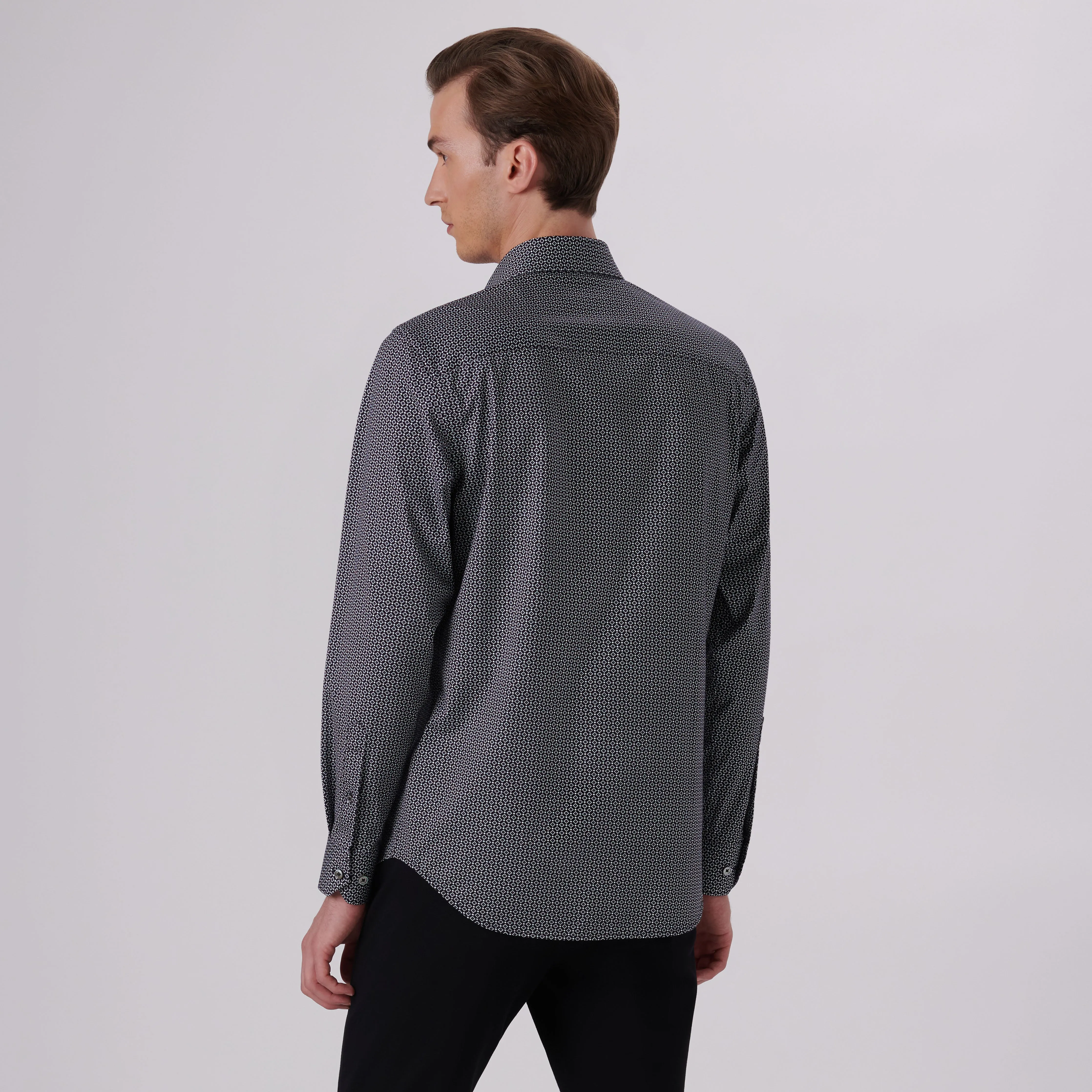 James Diamond Print OoohCotton Shirt sold by Bugatchi product image thumbnail 4