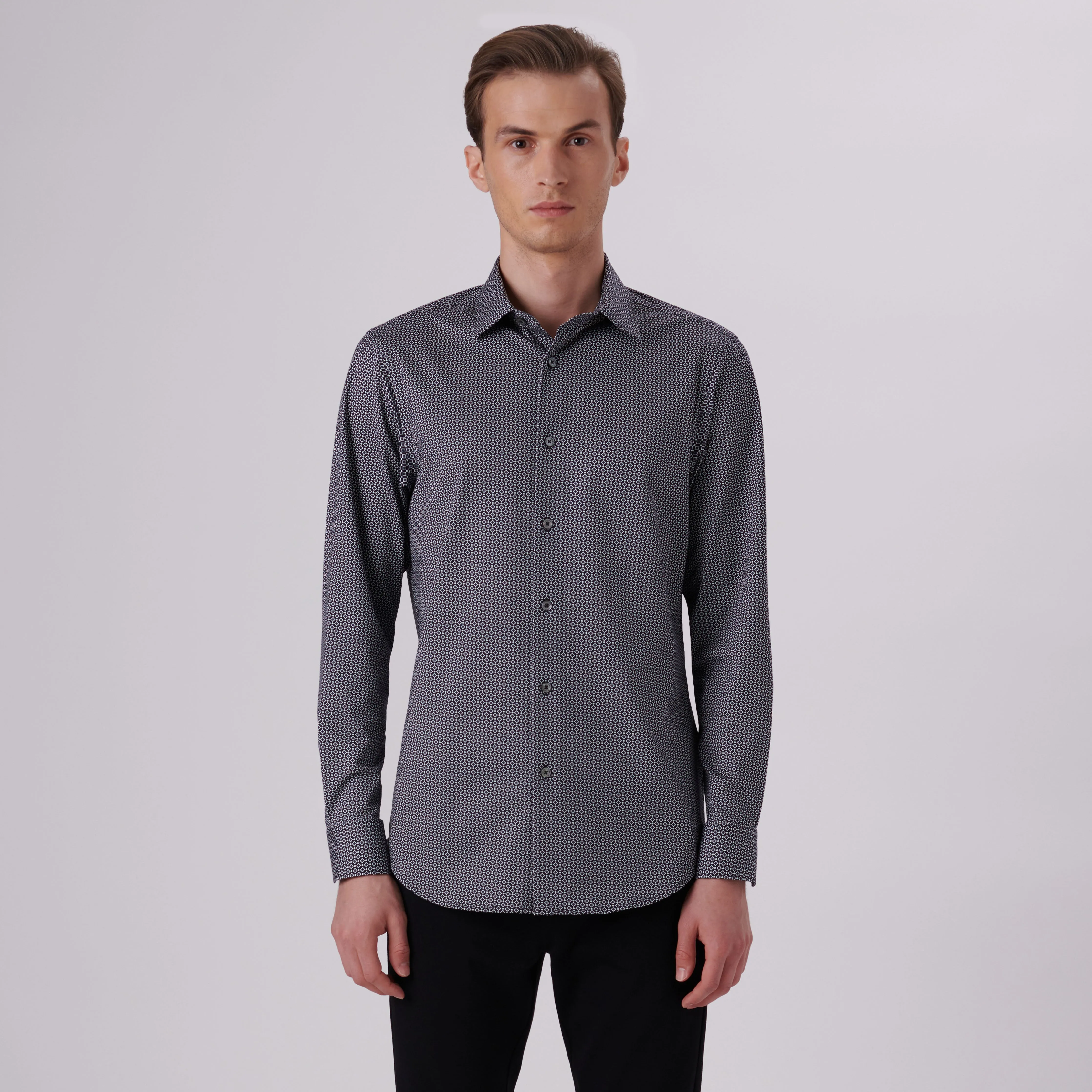 James Diamond Print OoohCotton Shirt sold by Bugatchi product image thumbnail 2