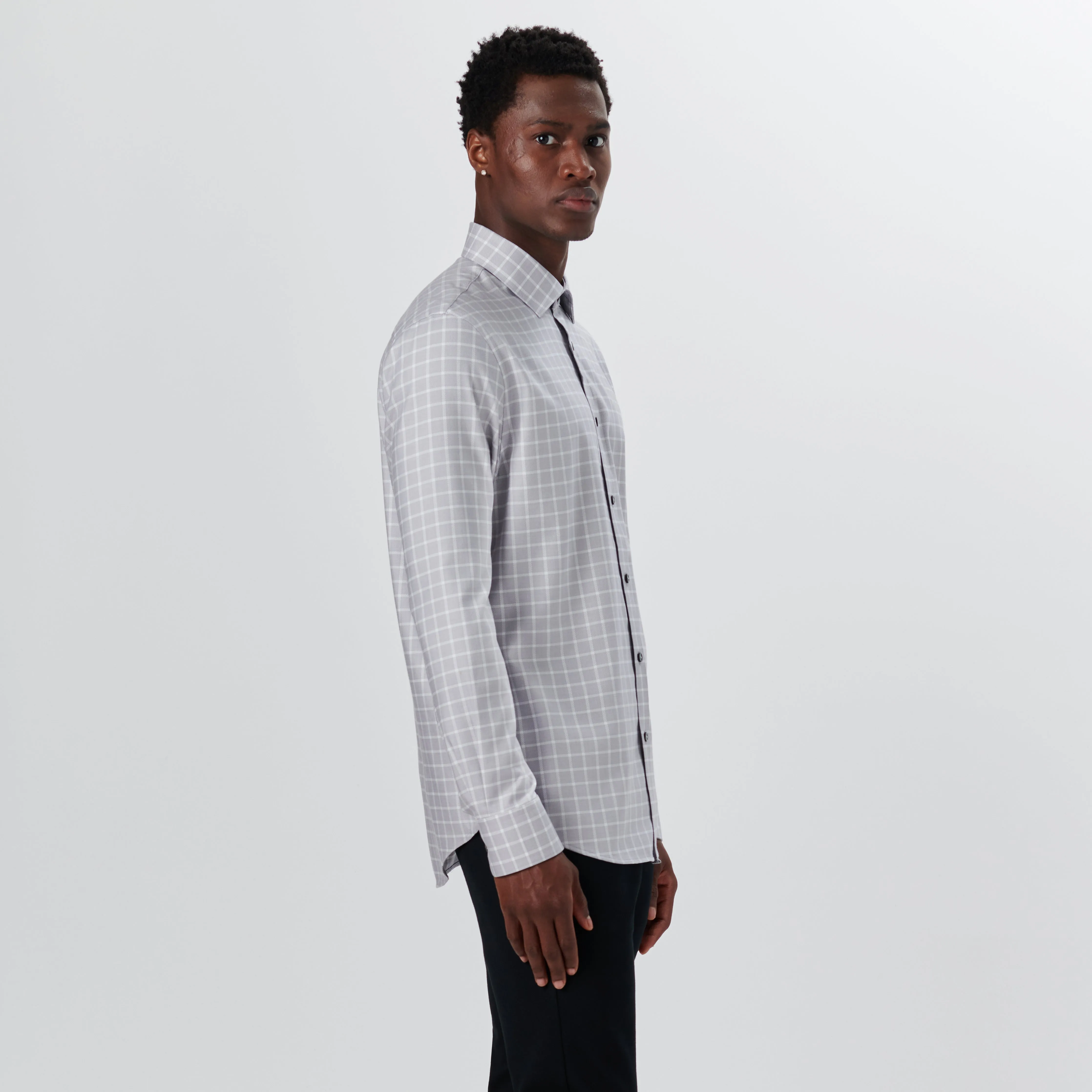 JULIAN Graph Check Shirt sold by Bugatchi product image thumbnail 3