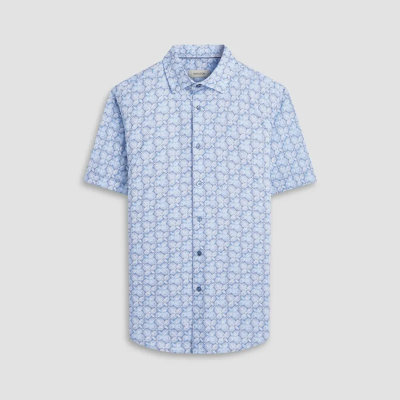 Miles Abstract OoohCotton Short Sleeve Shirt sold by Bugatchi