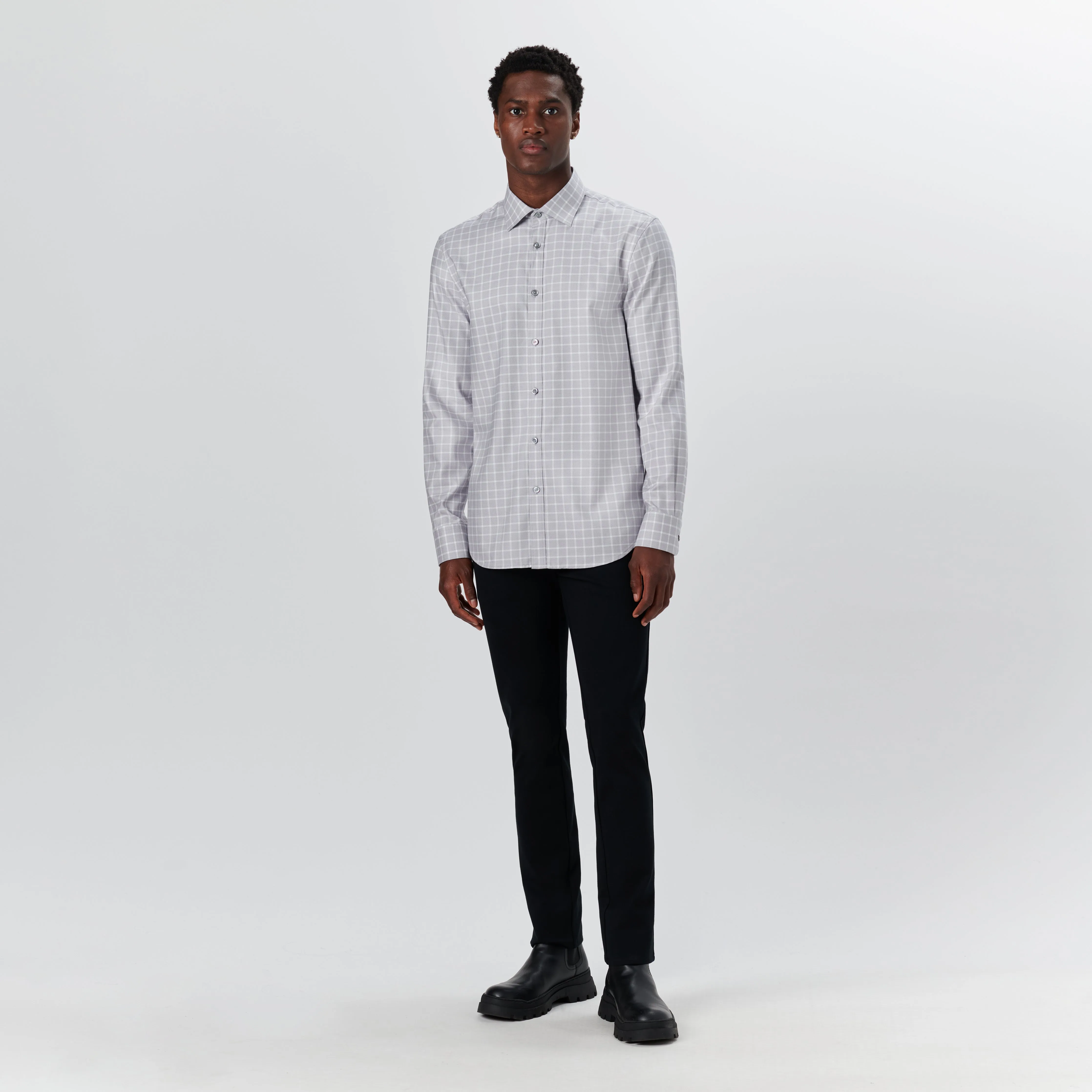 JULIAN Graph Check Shirt sold by Bugatchi product image thumbnail 5