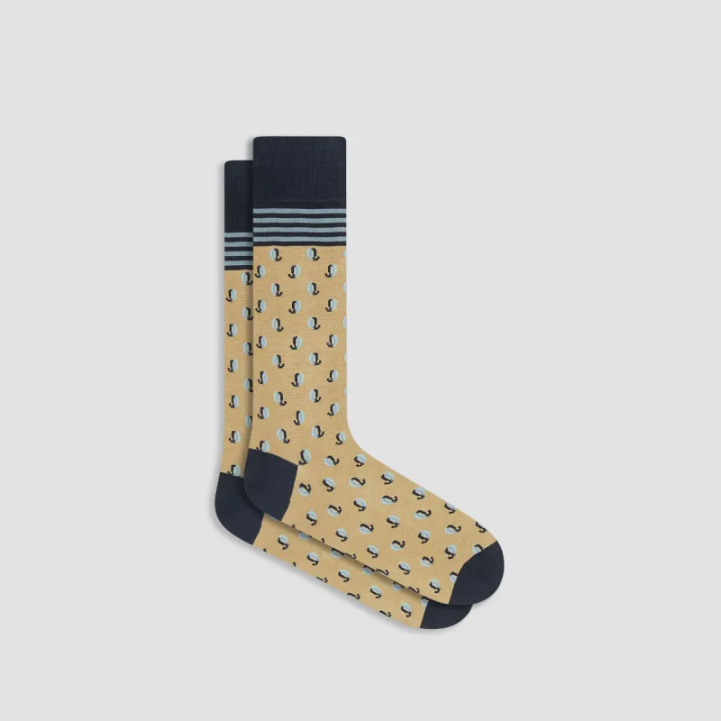 Paisley Mid-Calf Socks sold by Bugatchi