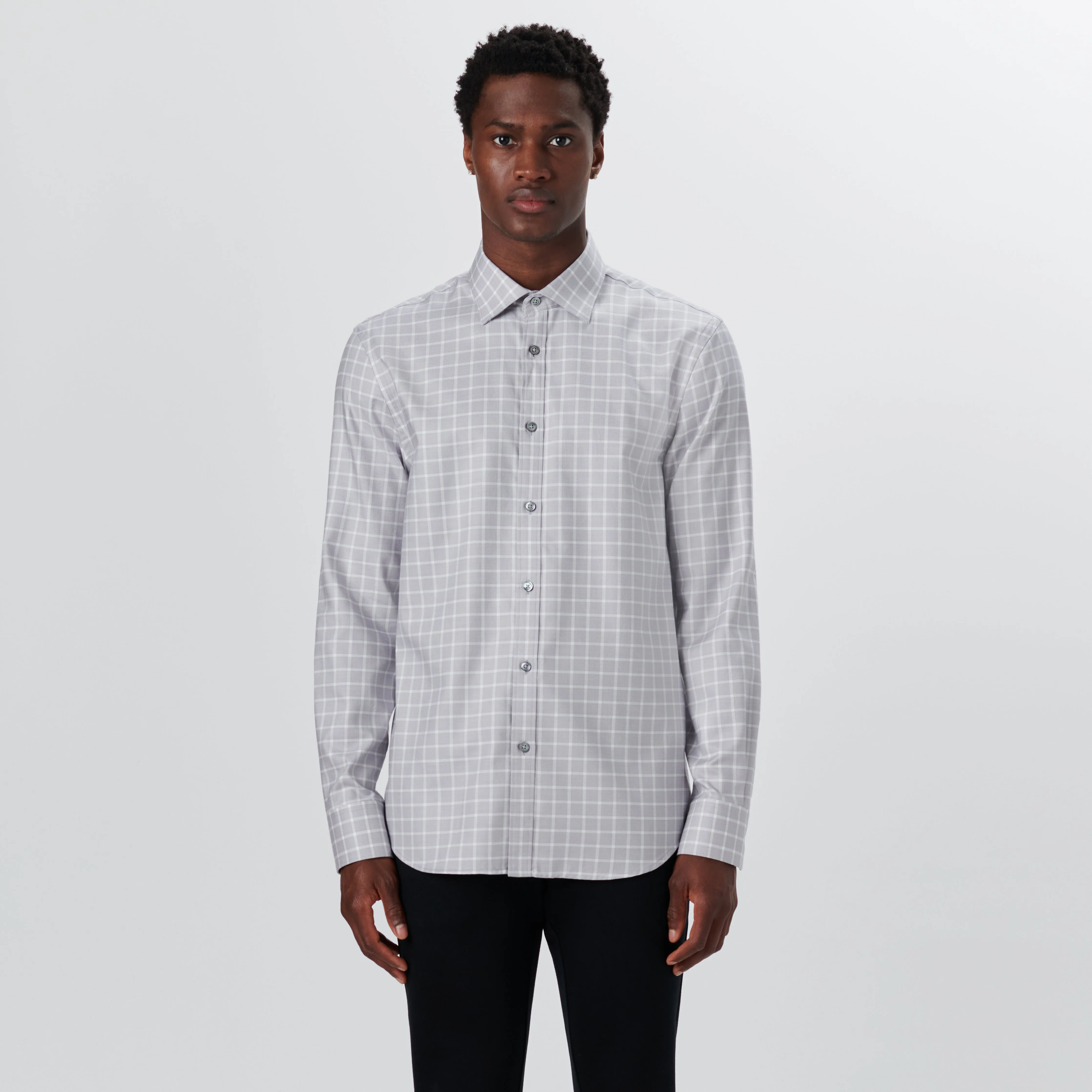 JULIAN Graph Check Shirt sold by Bugatchi product image thumbnail 2