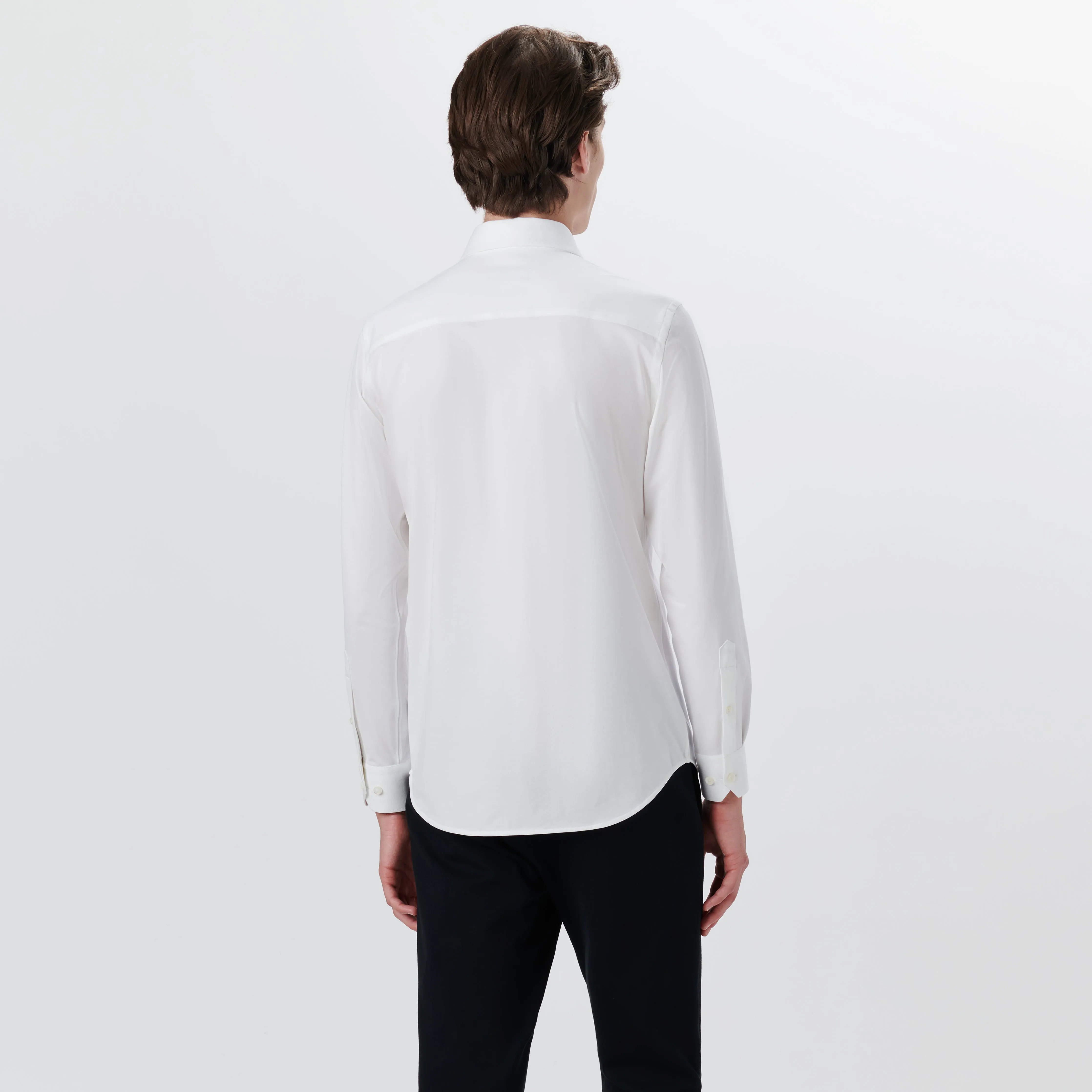 JAMES Solid OoohCotton Twill Shirt sold by Bugatchi product image thumbnail 4