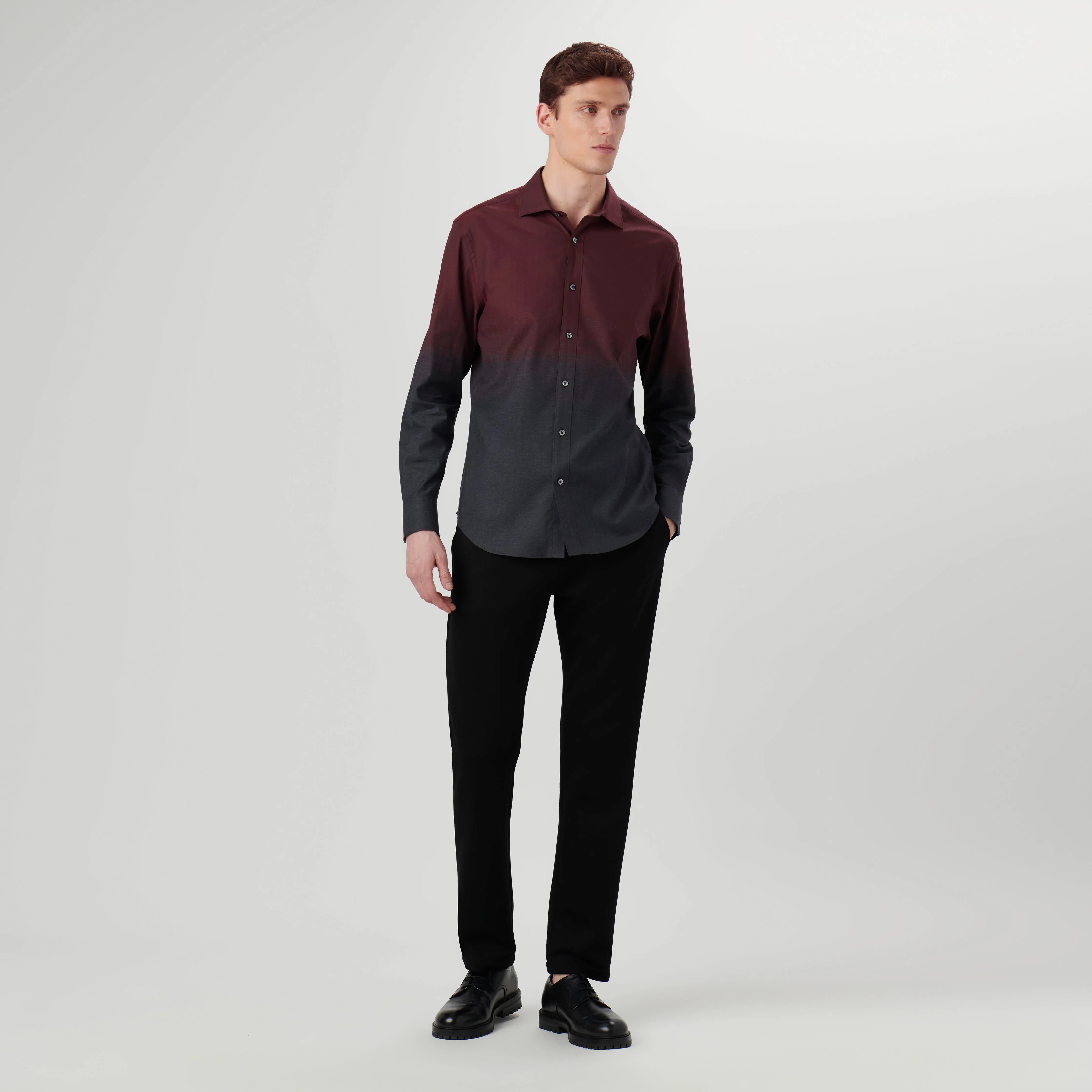 Axel Herringbone Shirt sold by Bugatchi product image thumbnail 5