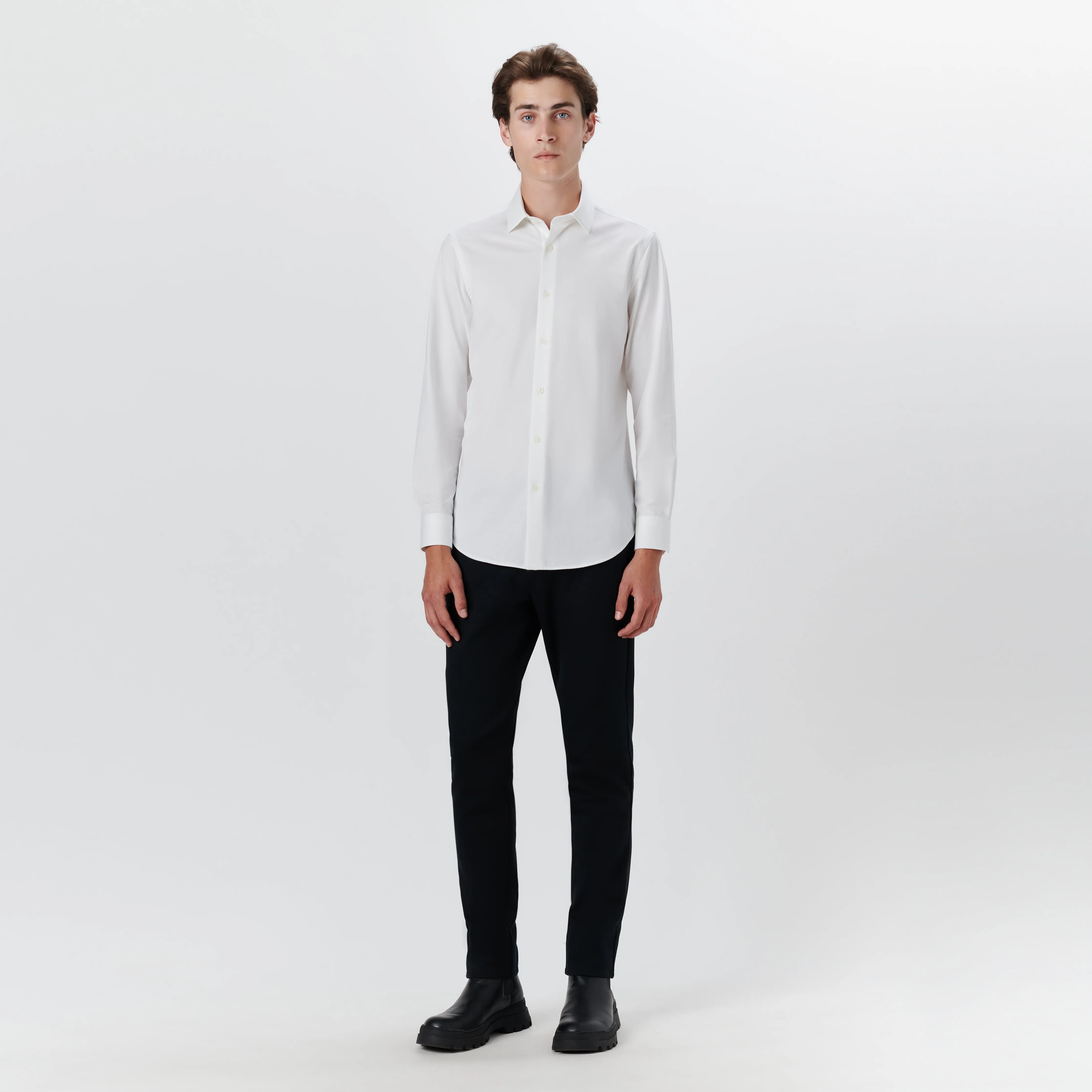 JAMES Solid OoohCotton Twill Shirt sold by Bugatchi product image thumbnail 5