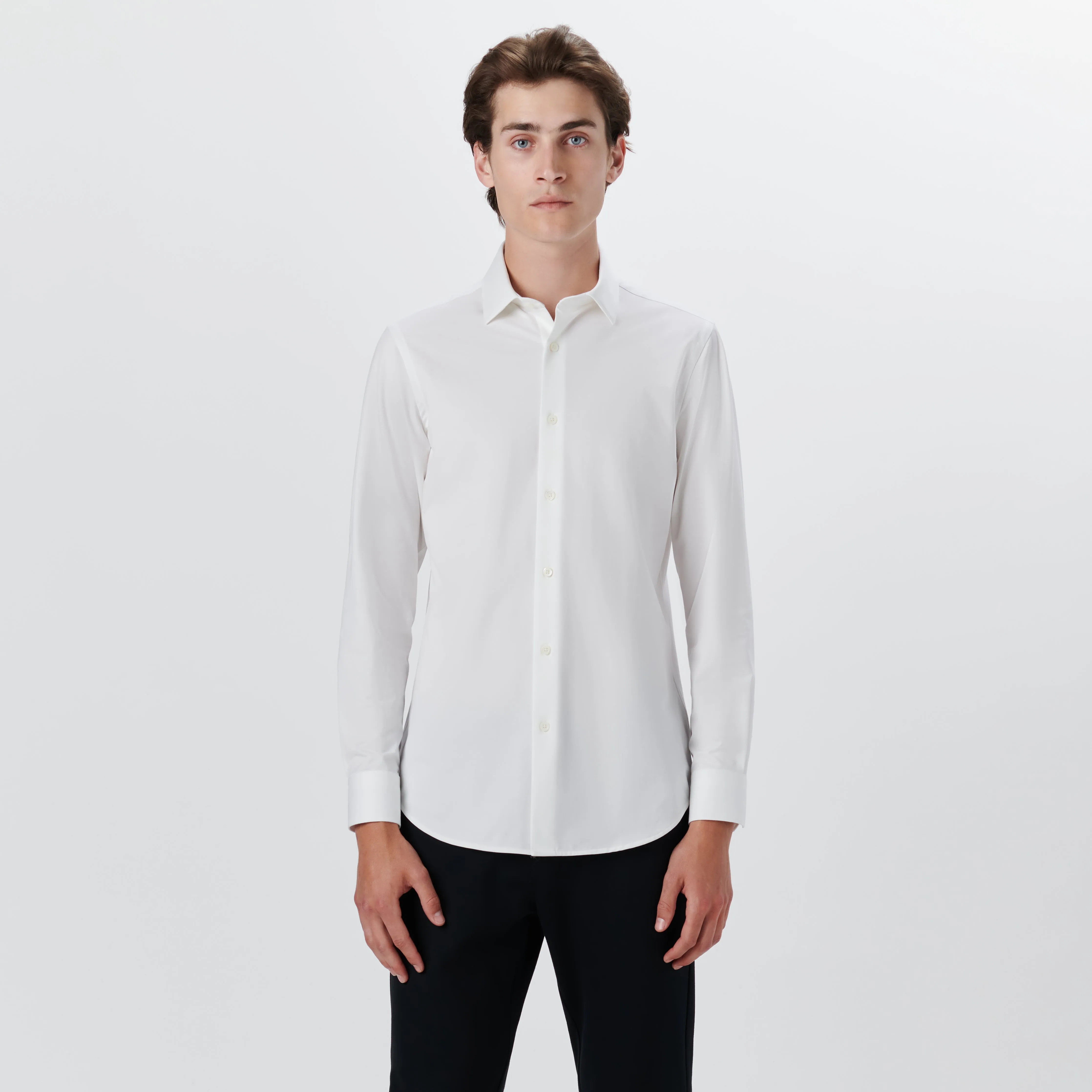 JAMES Solid OoohCotton Twill Shirt sold by Bugatchi product image thumbnail 2