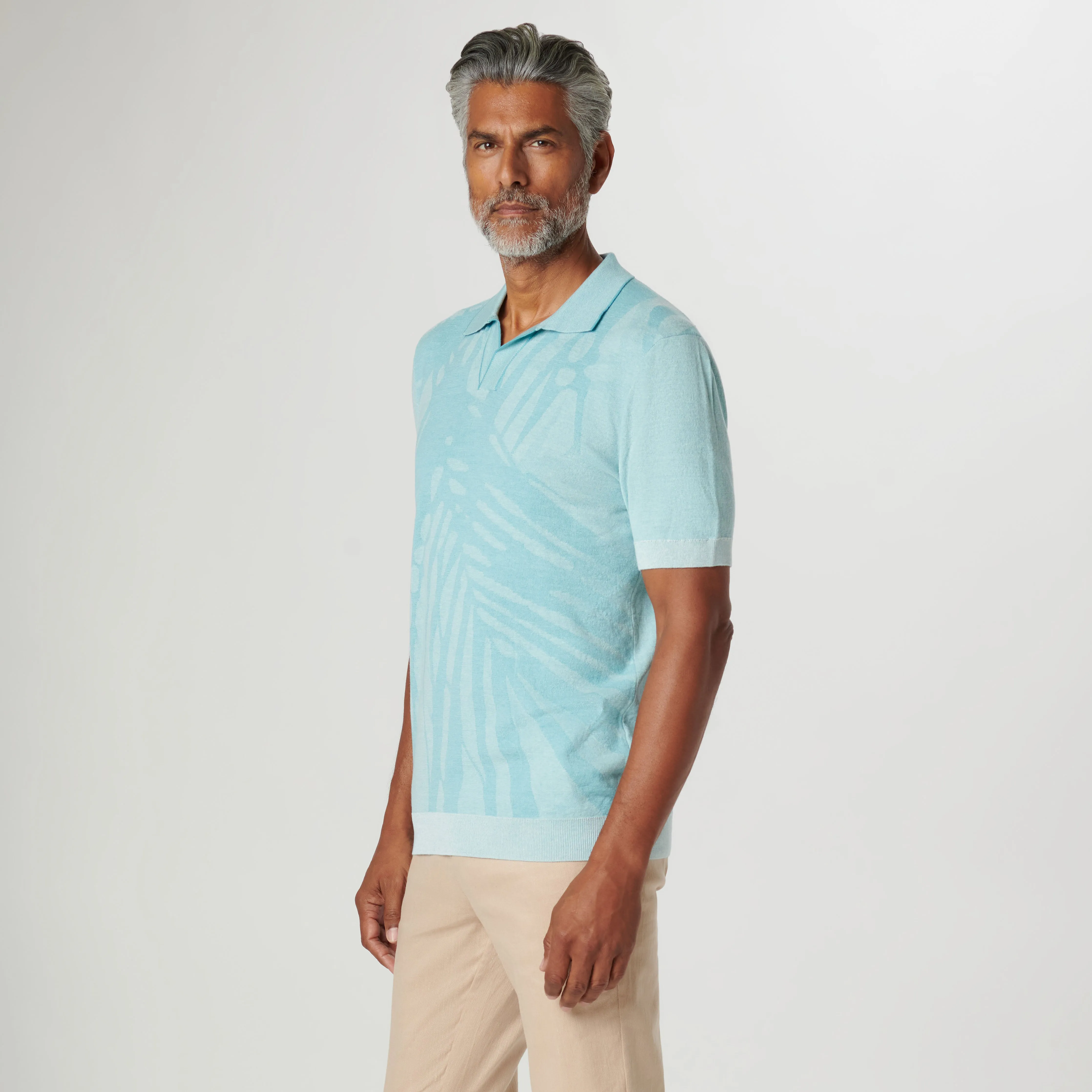 Abstract Print Short Sleeve Johnny Sweater sold by Bugatchi product image thumbnail 4