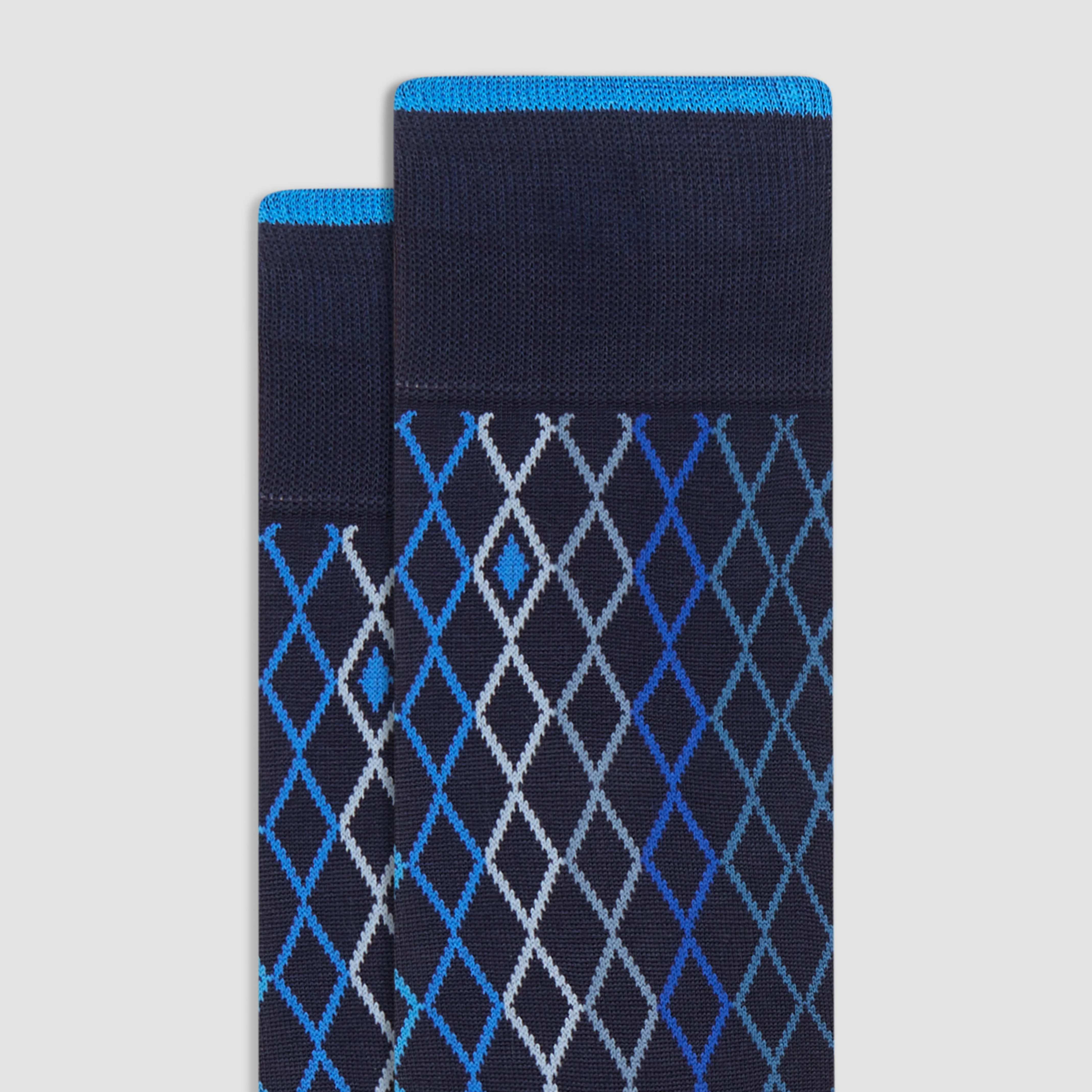 Diamond Check Mid-Calf Socks sold by Bugatchi product image thumbnail 2