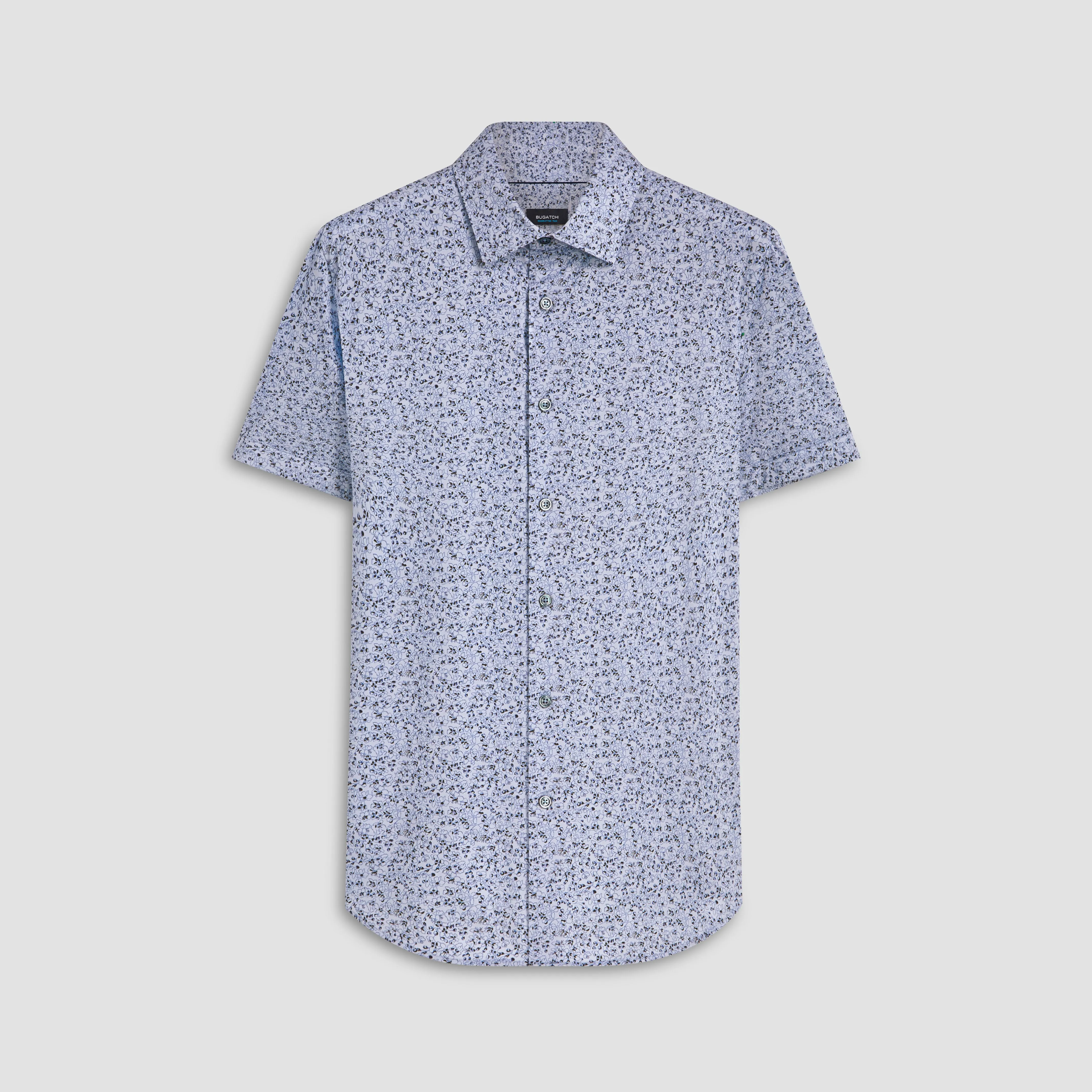 Miles Floral Print OoohCotton Short Sleeve Shirt sold by Bugatchi