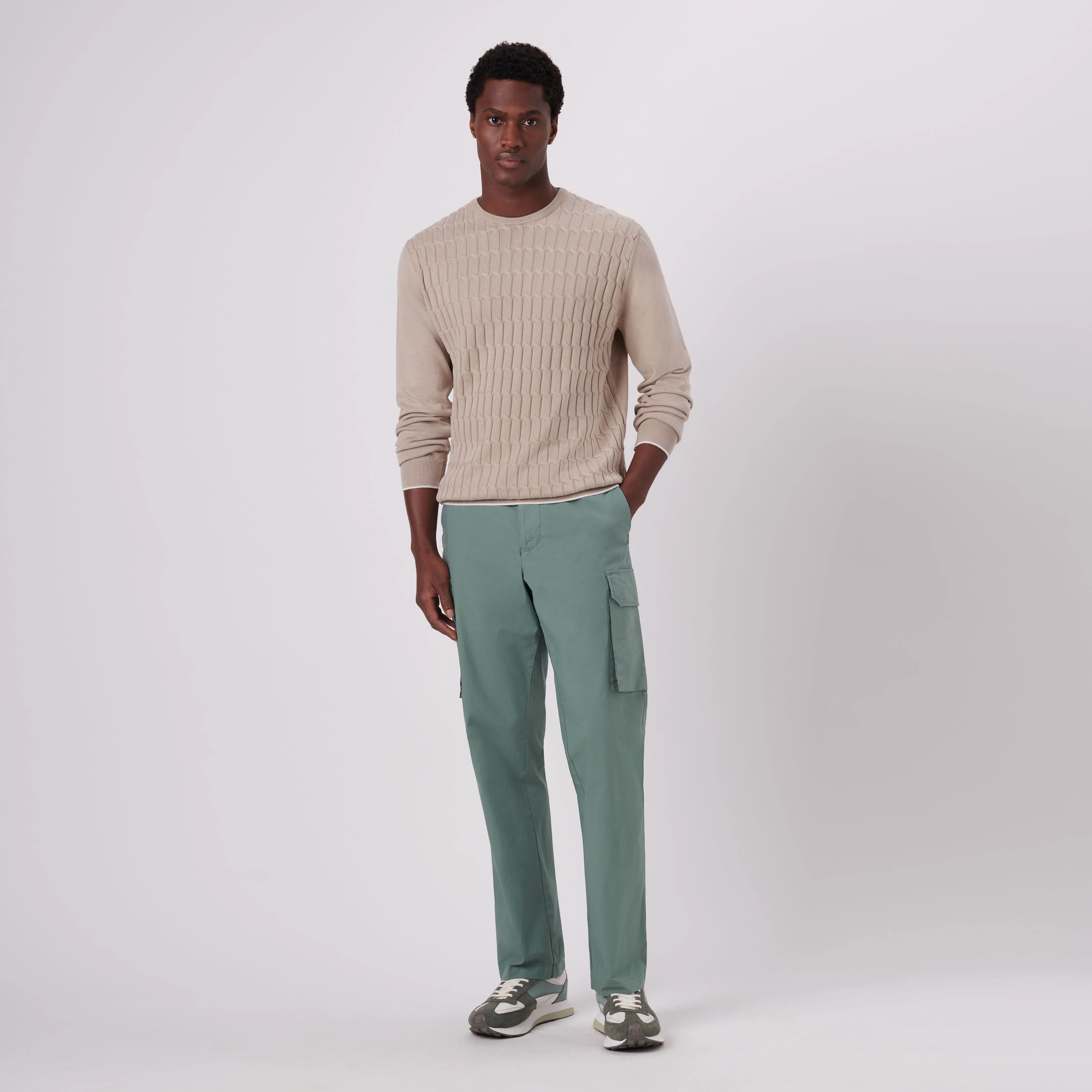 Knit Stitch Crew Neck Sweater sold by Bugatchi product image thumbnail 5