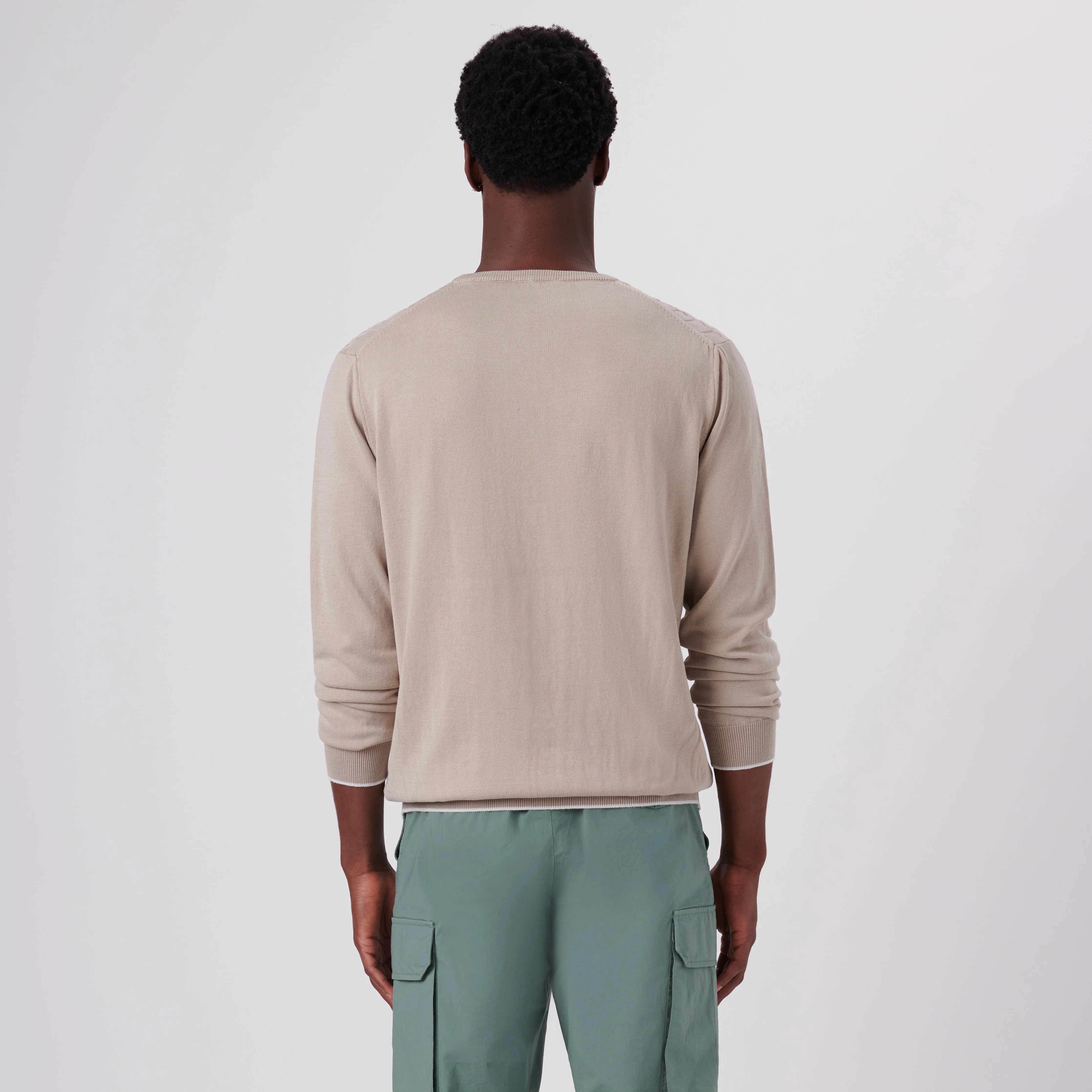 Knit Stitch Crew Neck Sweater sold by Bugatchi product image thumbnail 4