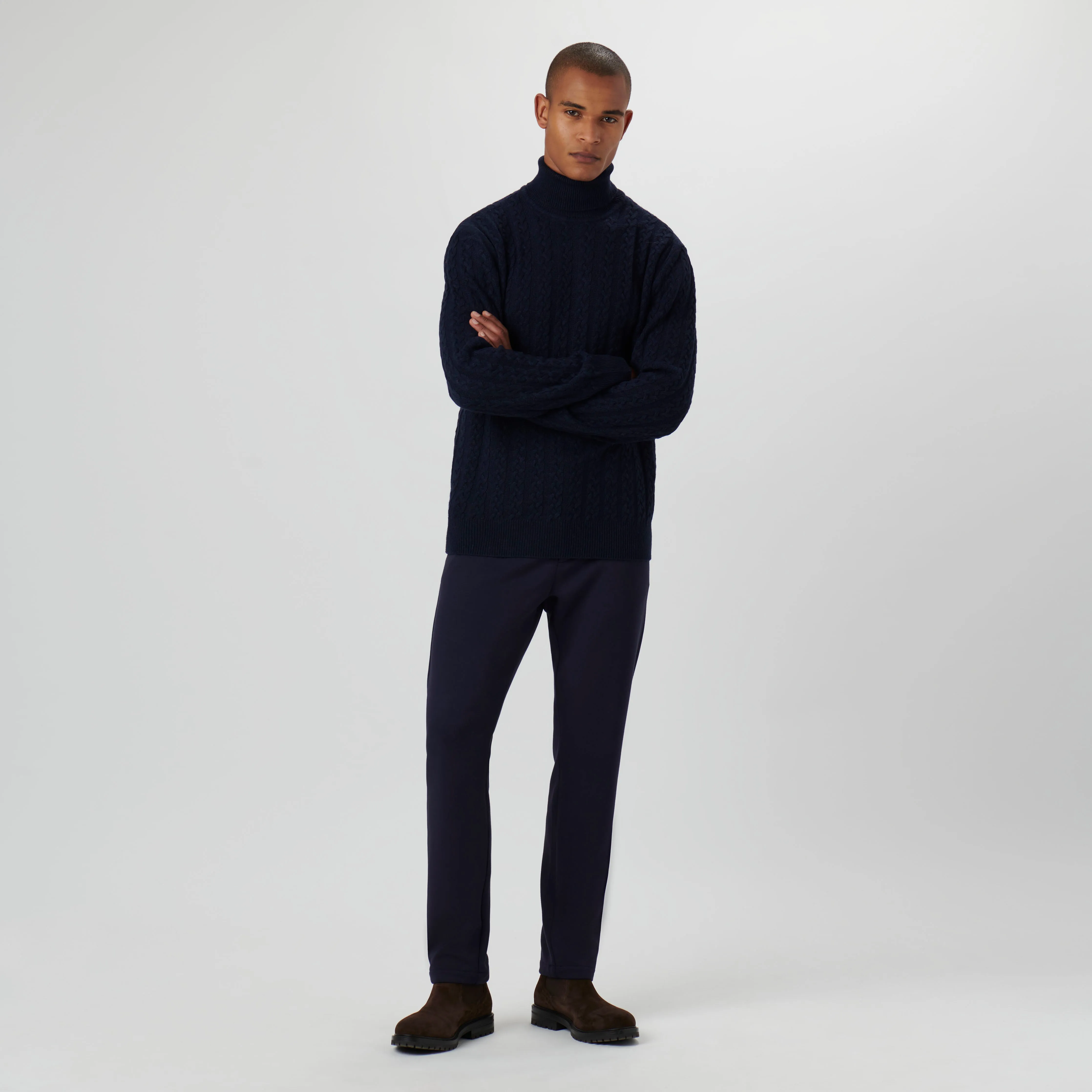 Solid Cable Turtleneck Sweater sold by Bugatchi product image thumbnail 5