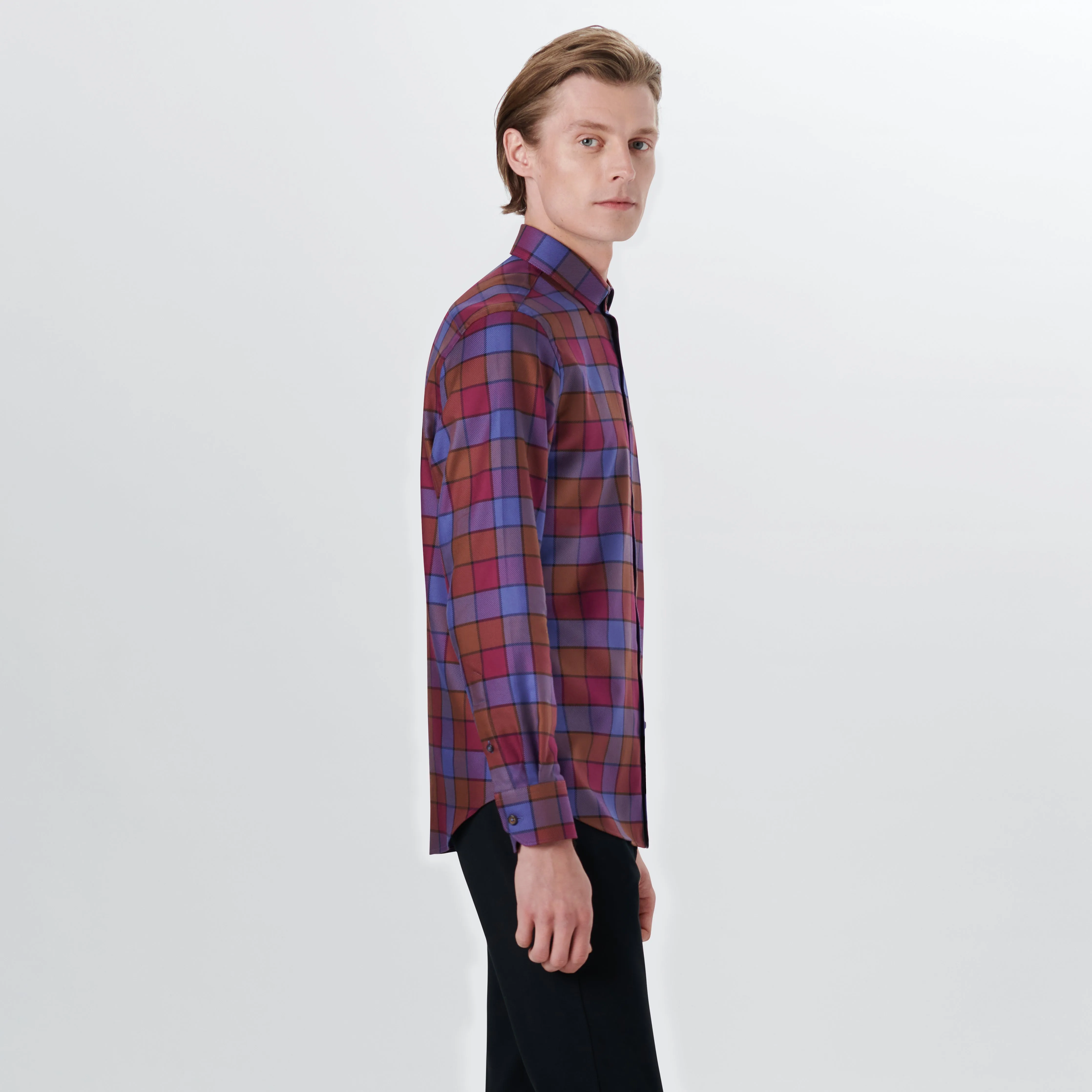 JULIAN Checkered Shirt sold by Bugatchi product image thumbnail 3