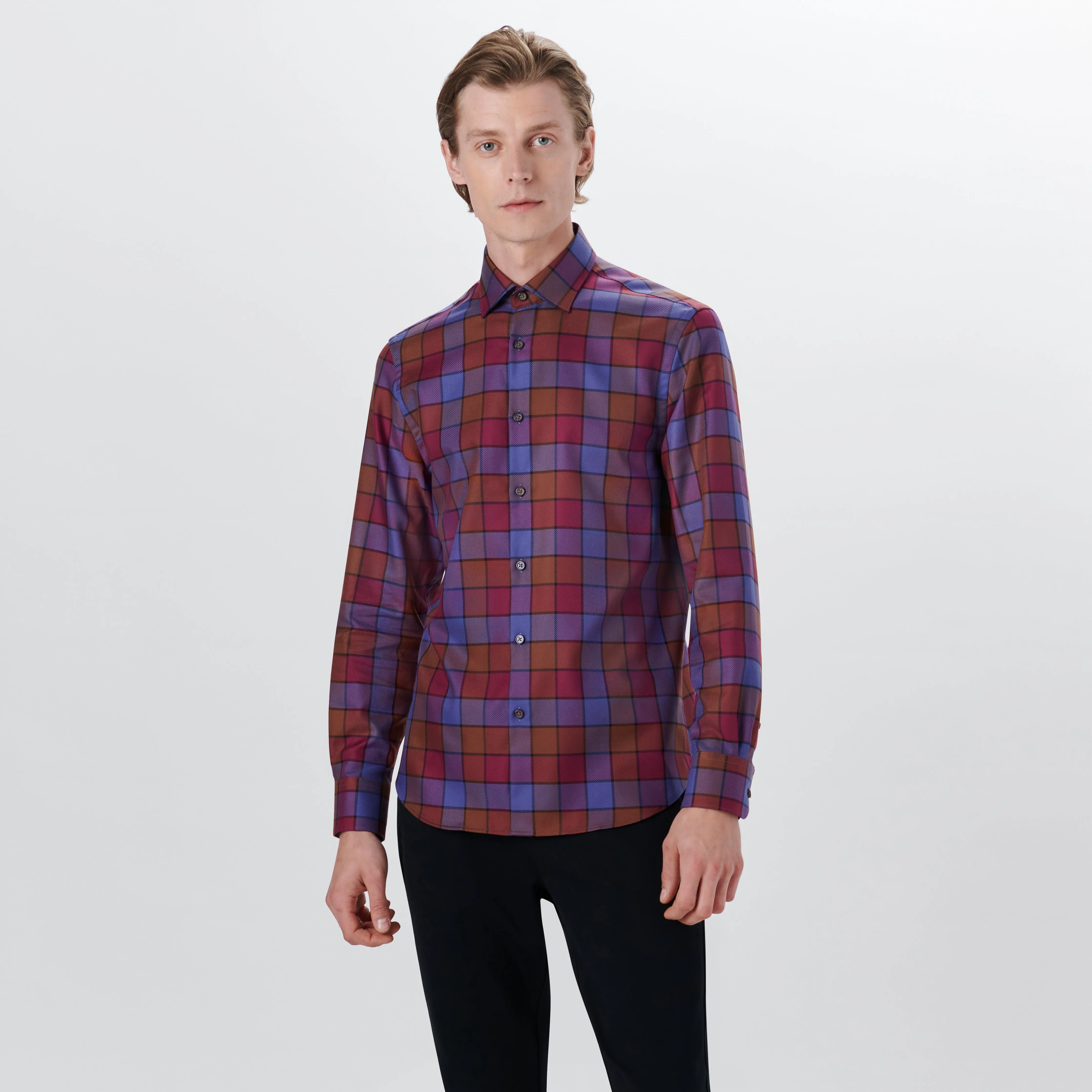 JULIAN Checkered Shirt sold by Bugatchi product image thumbnail 2