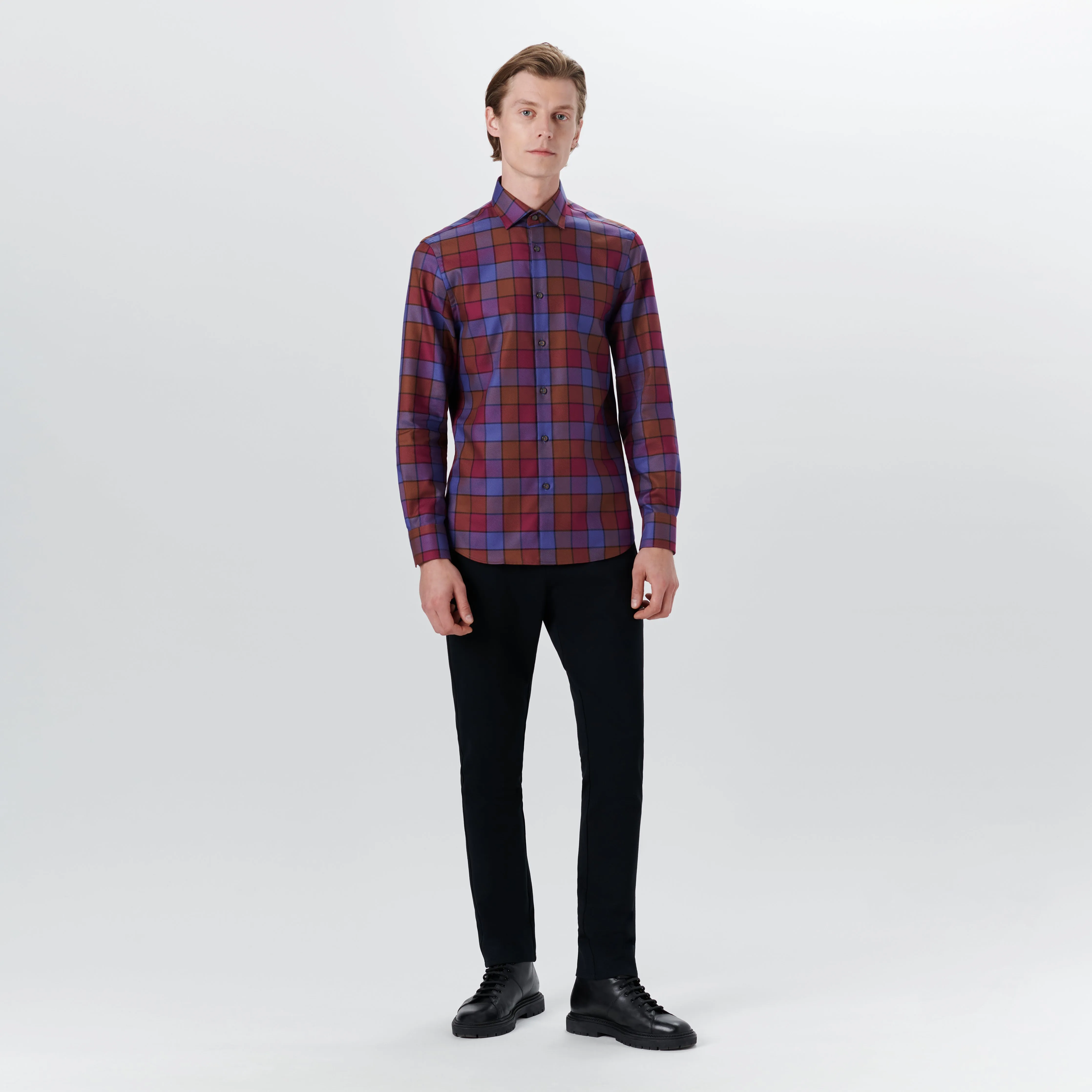 JULIAN Checkered Shirt sold by Bugatchi product image thumbnail 5