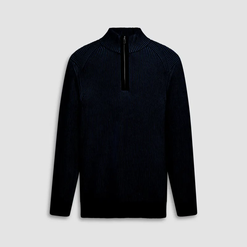 Cable Knit Quarter Zip Sweater sold by Bugatchi