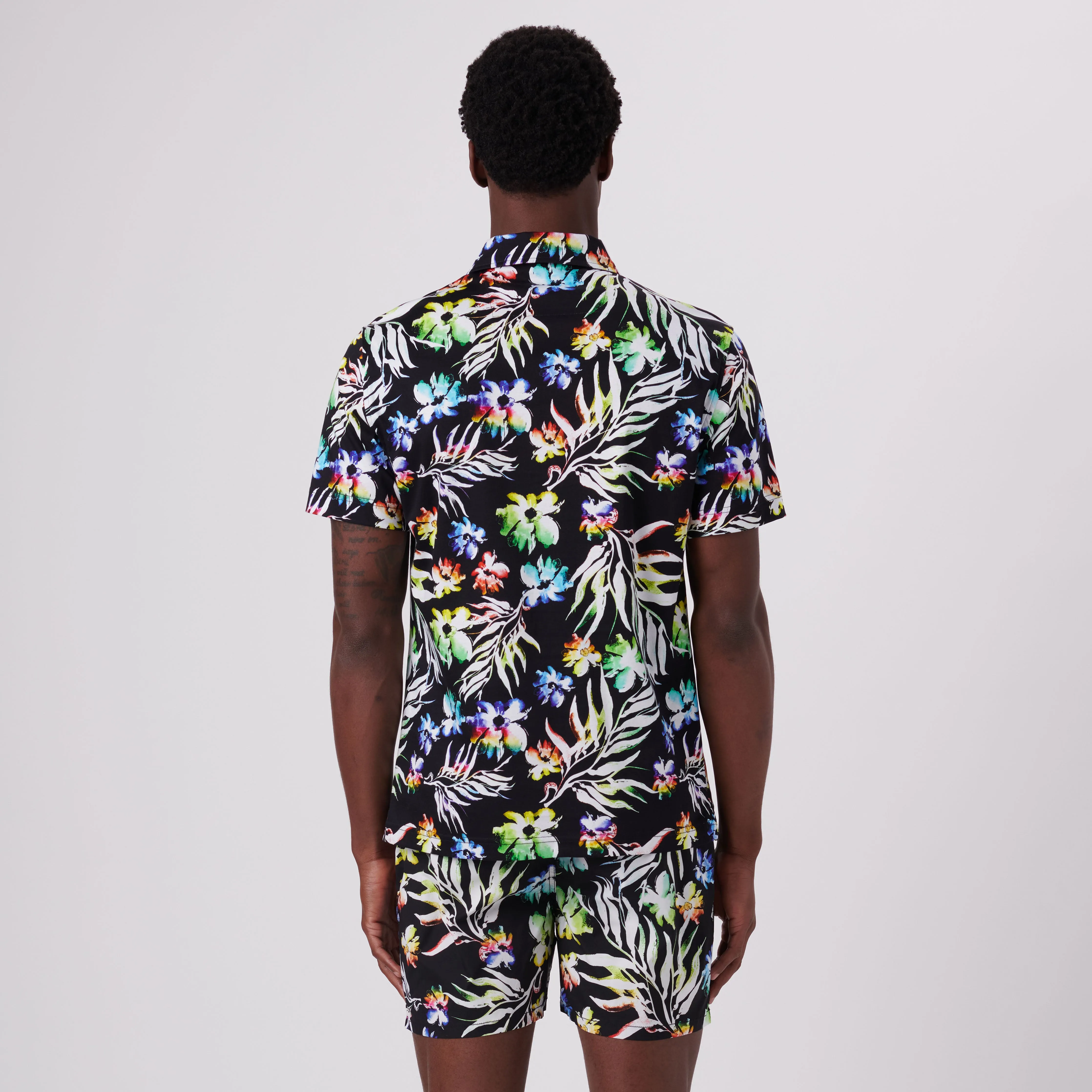 Hendrix Floral Print Polo Shirt sold by Bugatchi product image thumbnail 4
