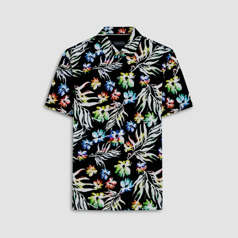 Hendrix Floral Print Polo Shirt sold by Bugatchi