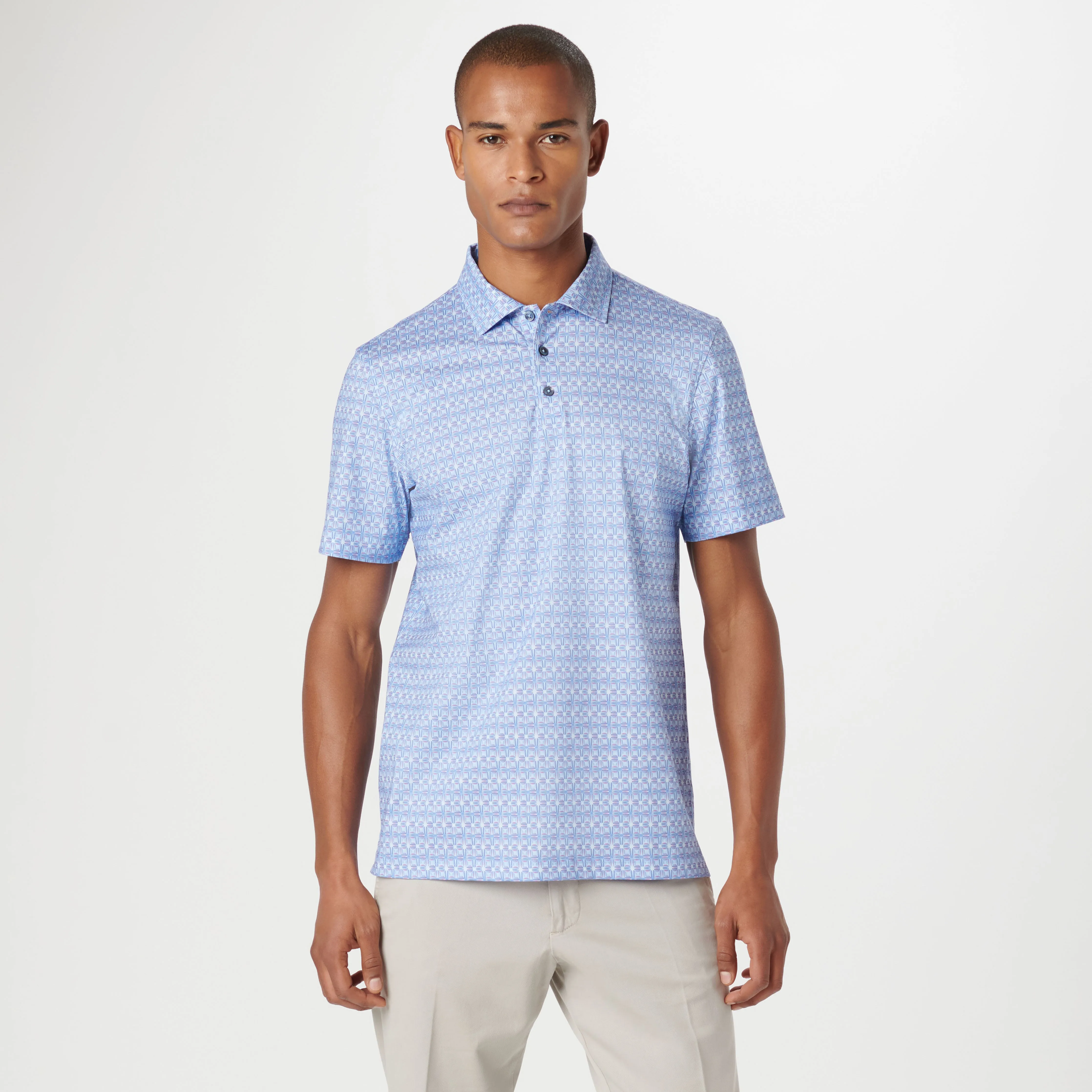 Victor Geometric OoohCotton Polo sold by Bugatchi product image thumbnail 2