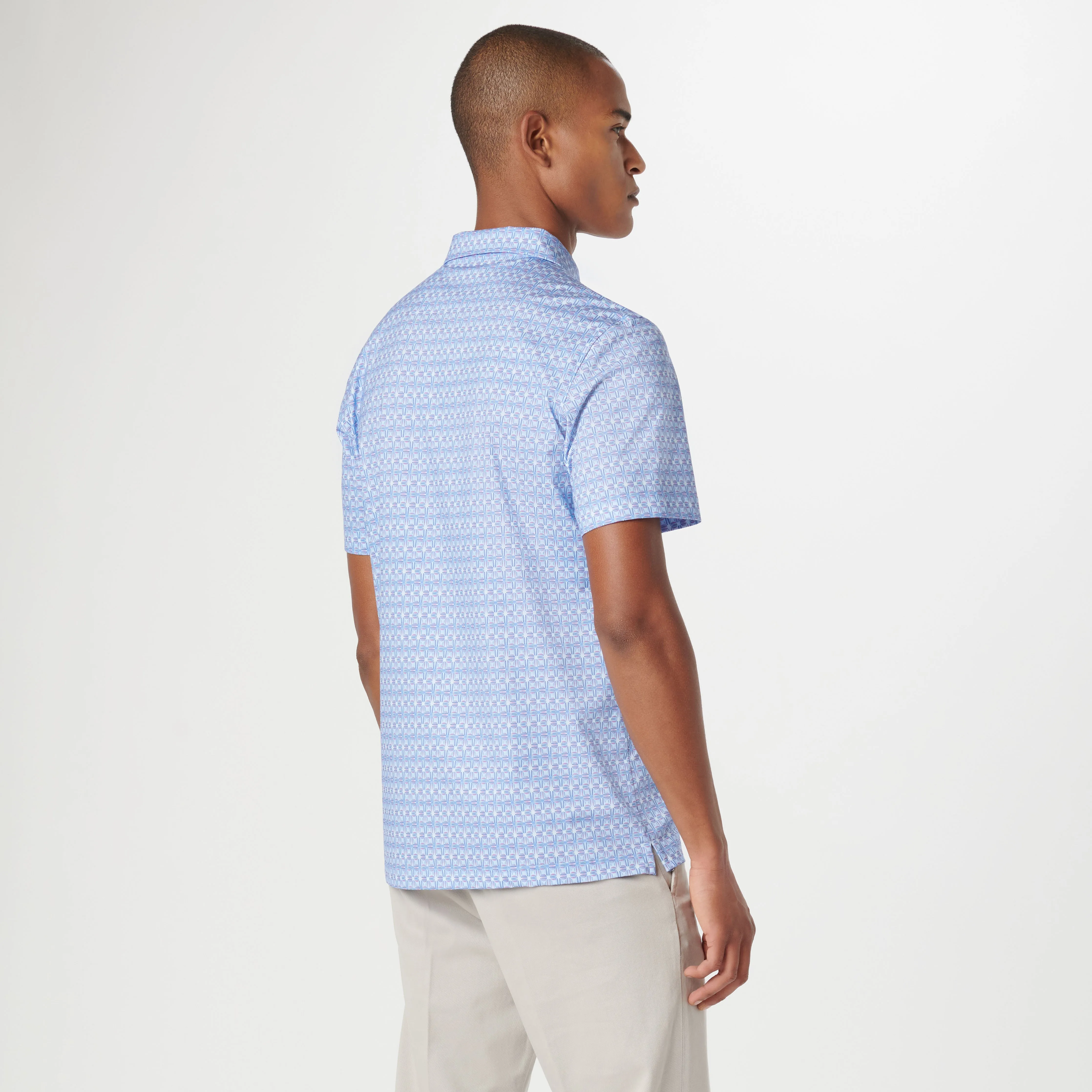 Victor Geometric OoohCotton Polo sold by Bugatchi product image thumbnail 4