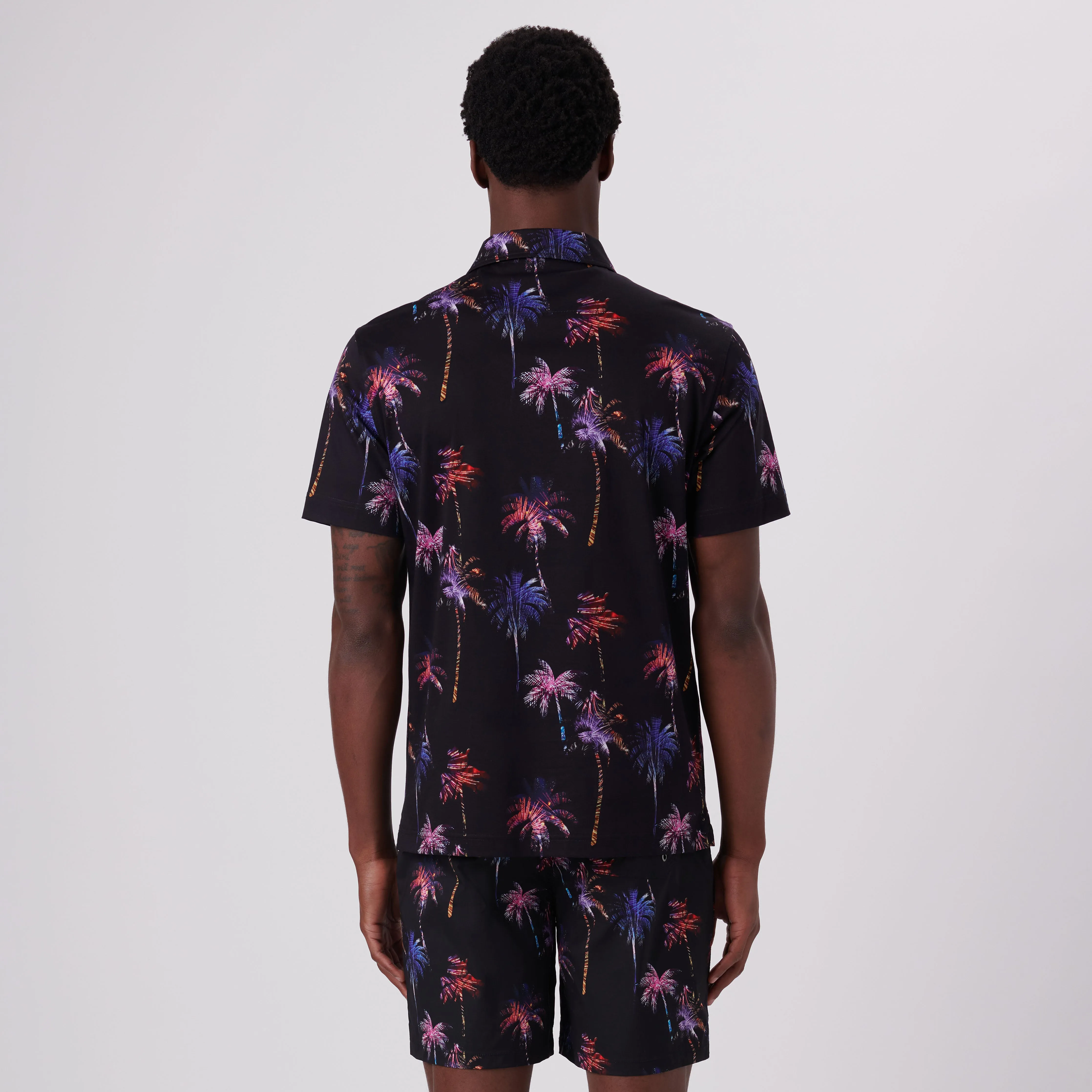 Hendrix Palm Trees Print Polo Shirt sold by Bugatchi product image thumbnail 4